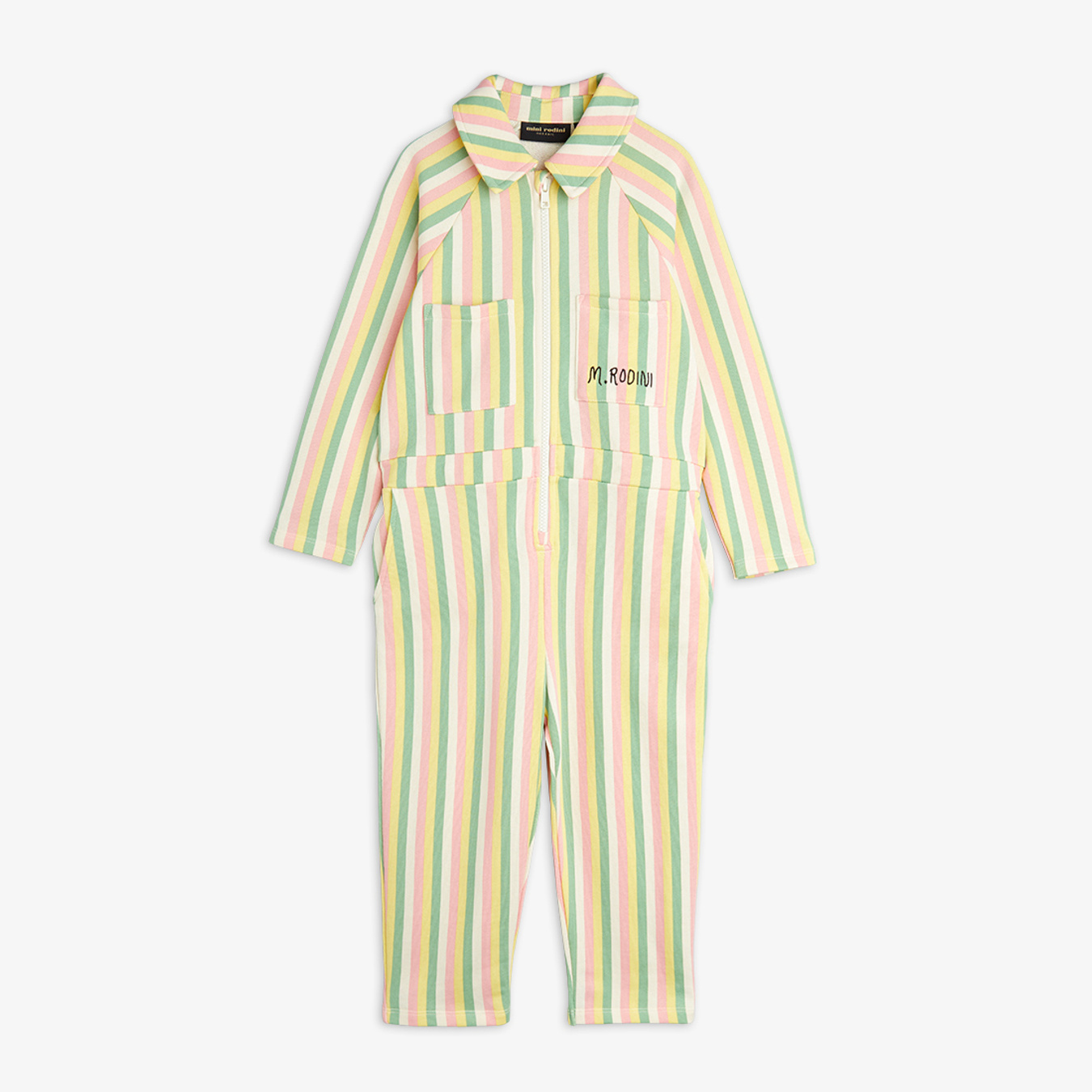 Pastelle stripe sweat jumpsuit