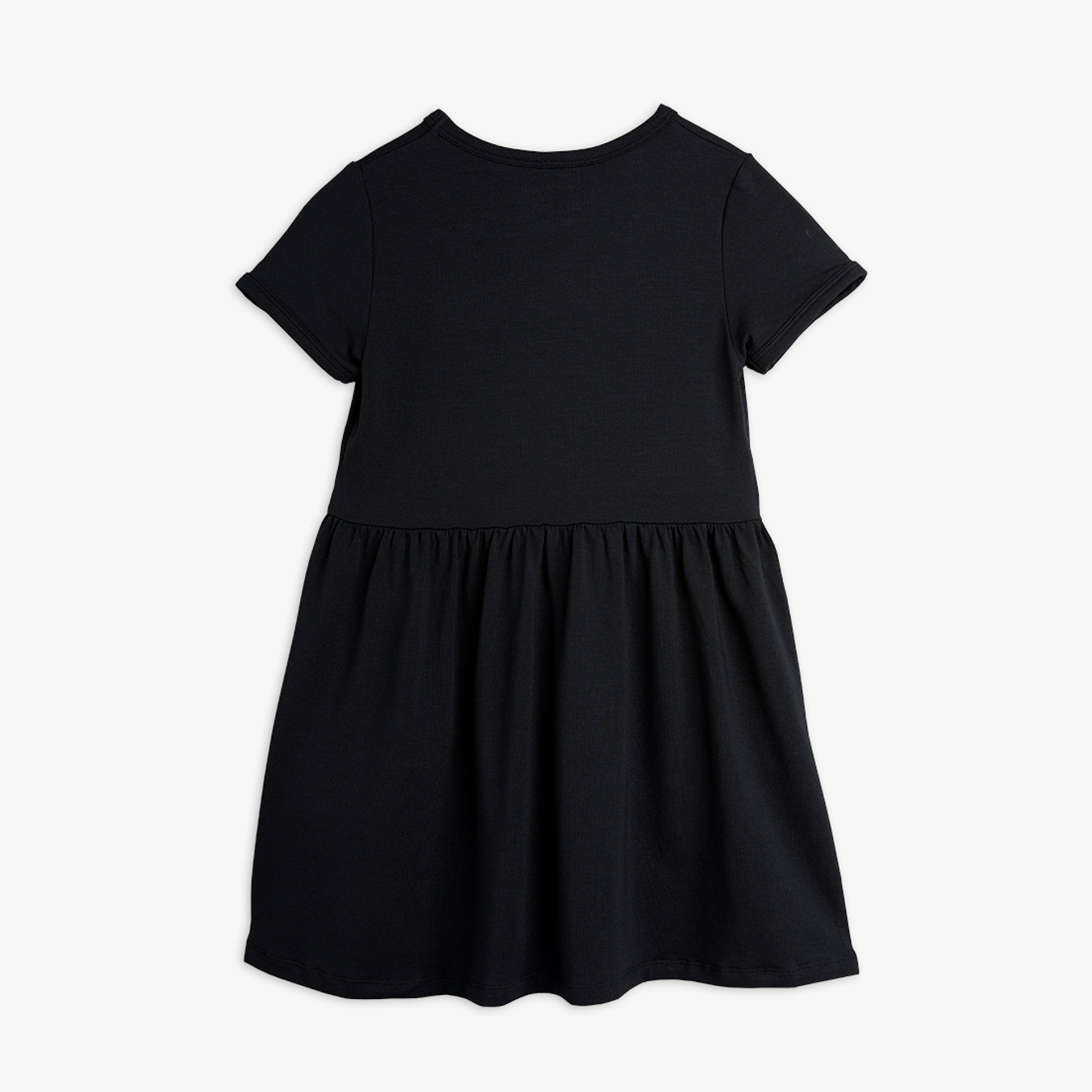 basic dress black Black Scoop Neck A-Line Midi Dress main image 1
