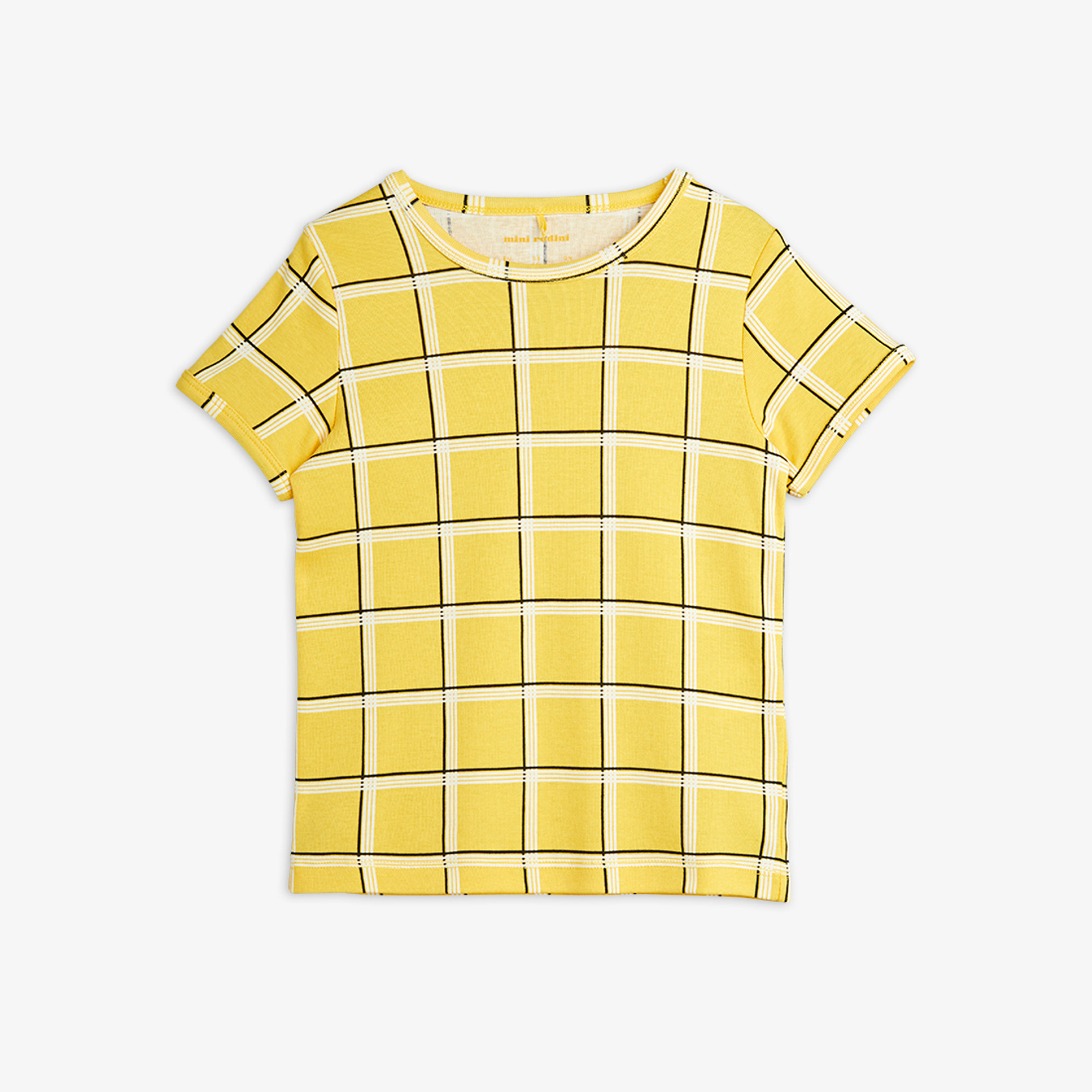 Uo・・oUミニロディーニシャツ...୧⁠୨130センチ...୧⁠୨ Check Kids T-shirt Yellow | Mini Rodini