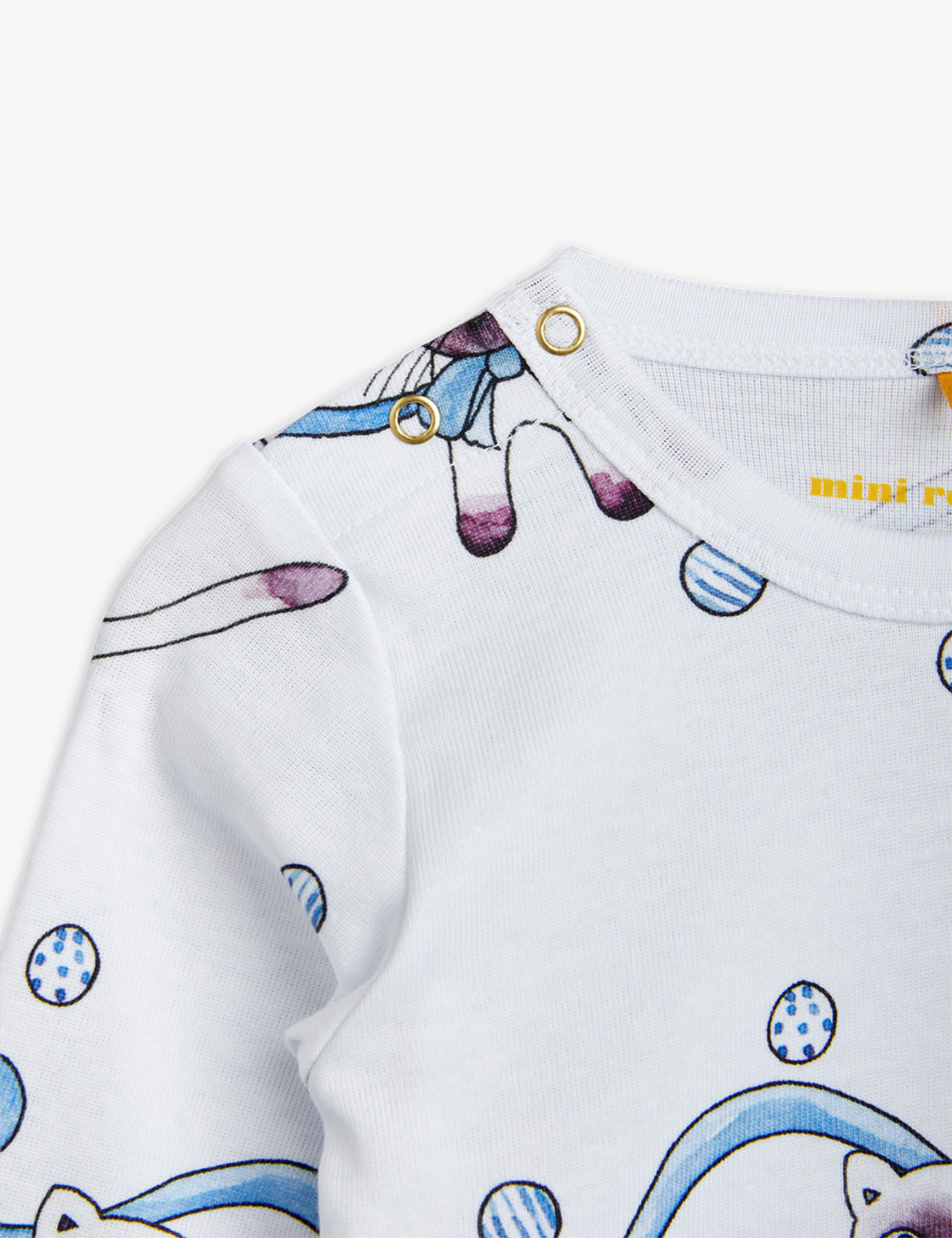 Siamese Cat Tulle Skirt Bodysuit White | Mini Rodini