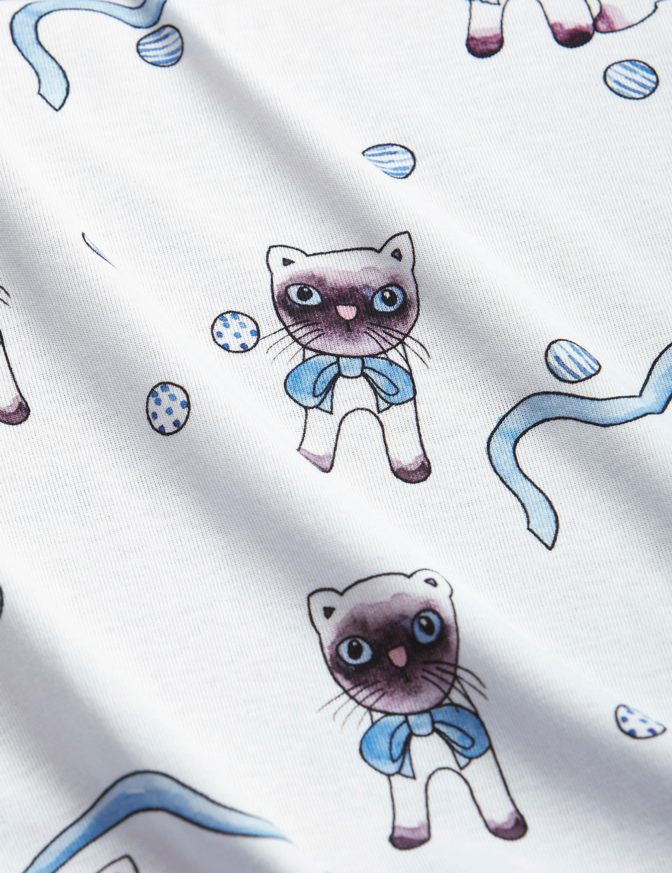 Siamese Cat Tulle Skirt Bodysuit White | Mini Rodini