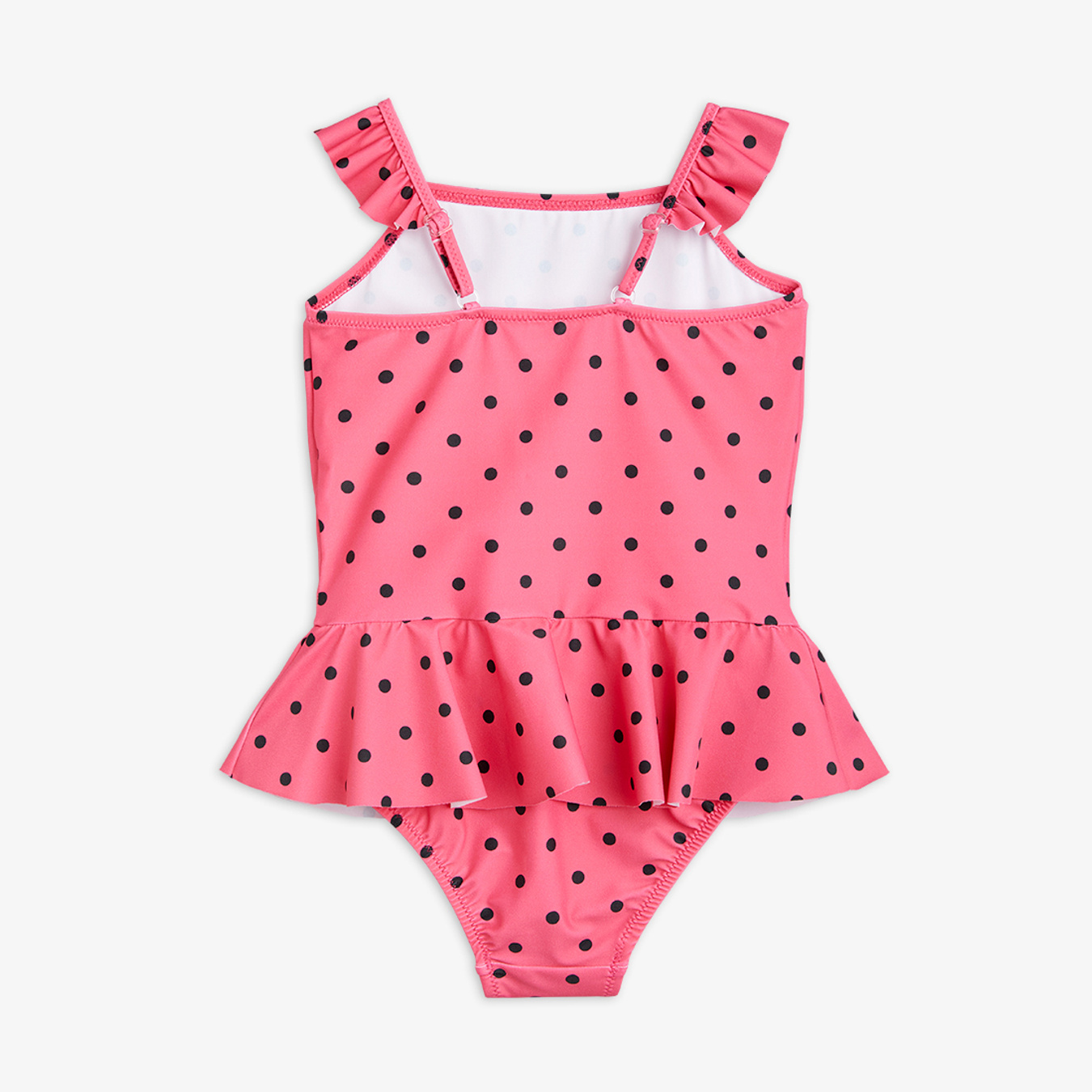 Polka Dot UV Swimsuit with Skirt Pink | Mini Rodini