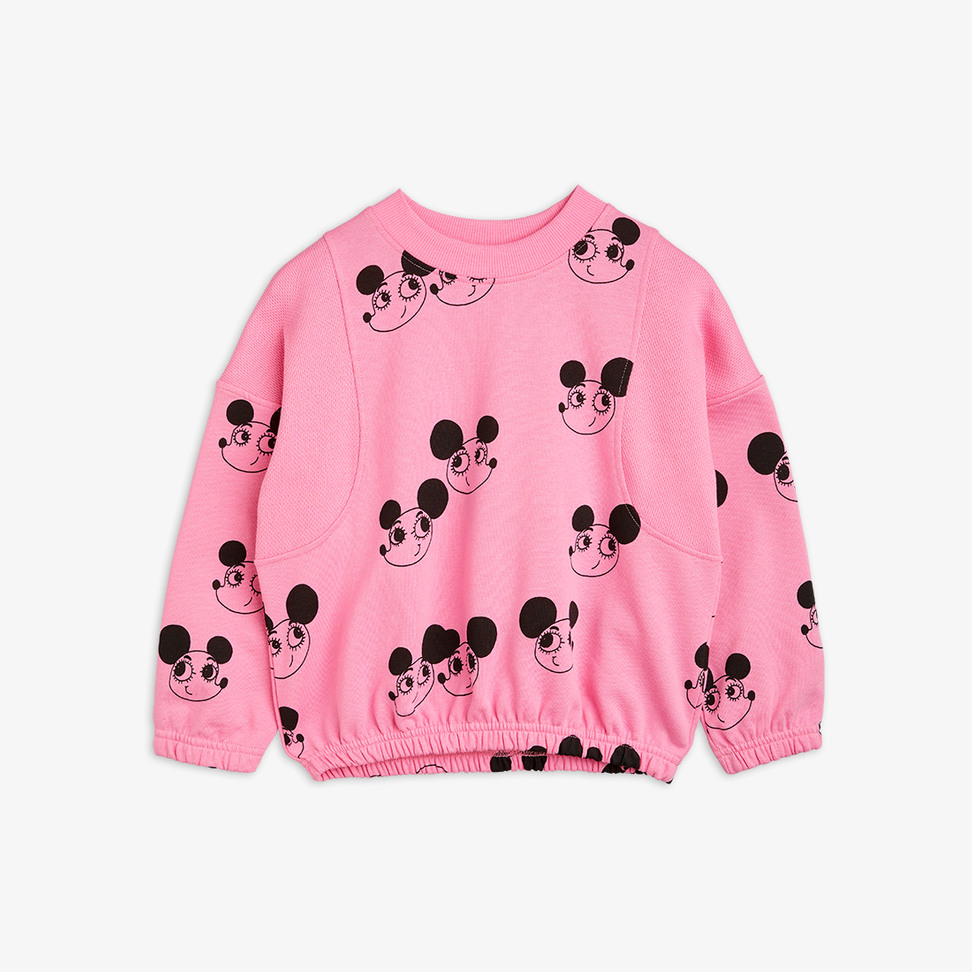 「Ririii 」NKNIT pattern pullover sweat Ritzratz Sweatshirt Pink | Mini Rodini