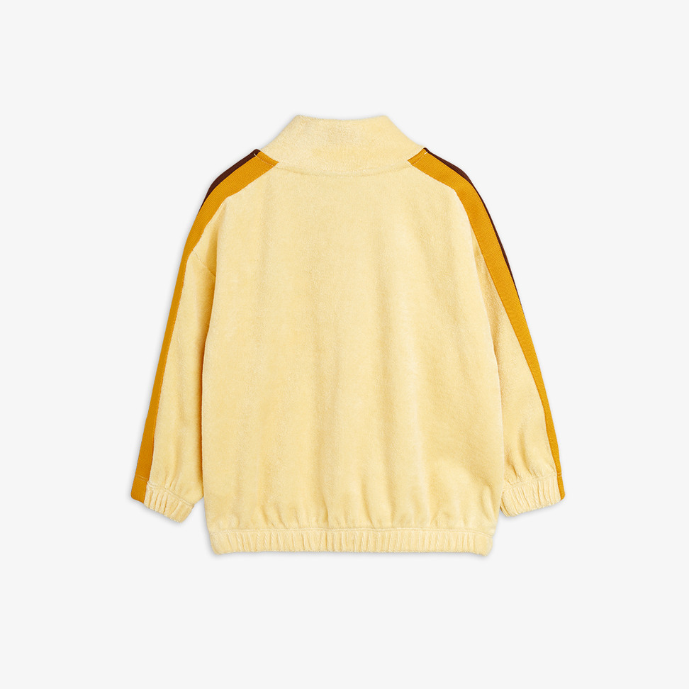 Tennis Embroidered Half Zip Sweatshirt Yellow | Mini Rodini