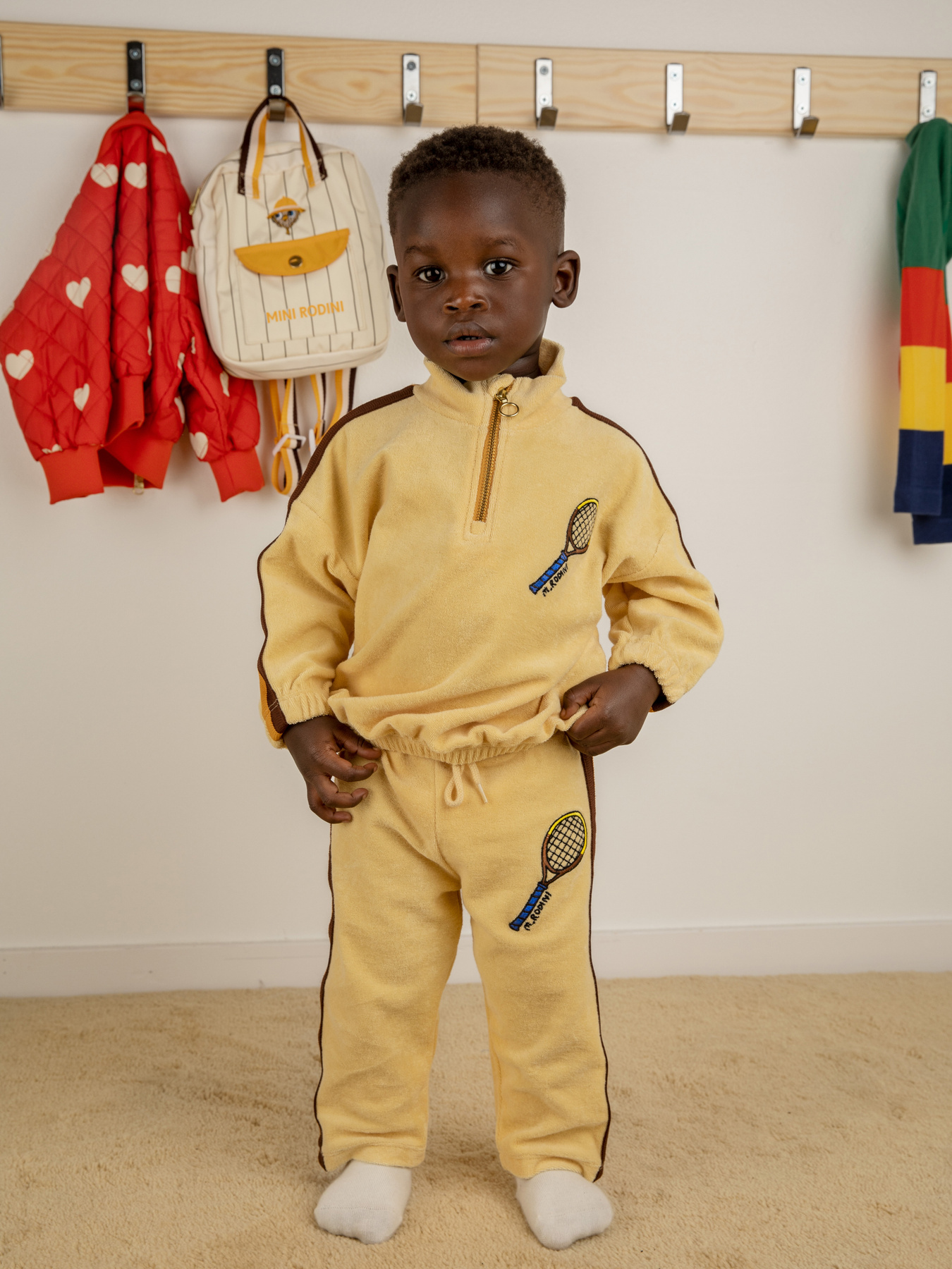 Tennis Embroidered Trousers Yellow | Mini Rodini
