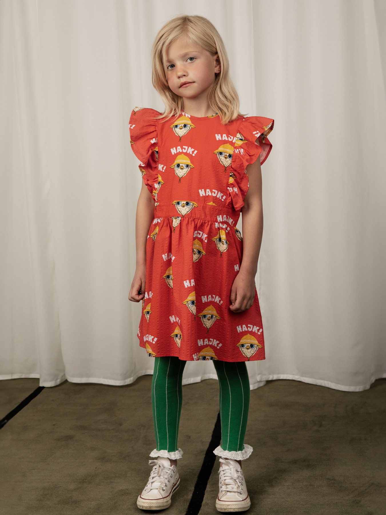 【新品】mini rodini roses woven dress 92/98 Roses Woven Dress Pink | Mini Rodini