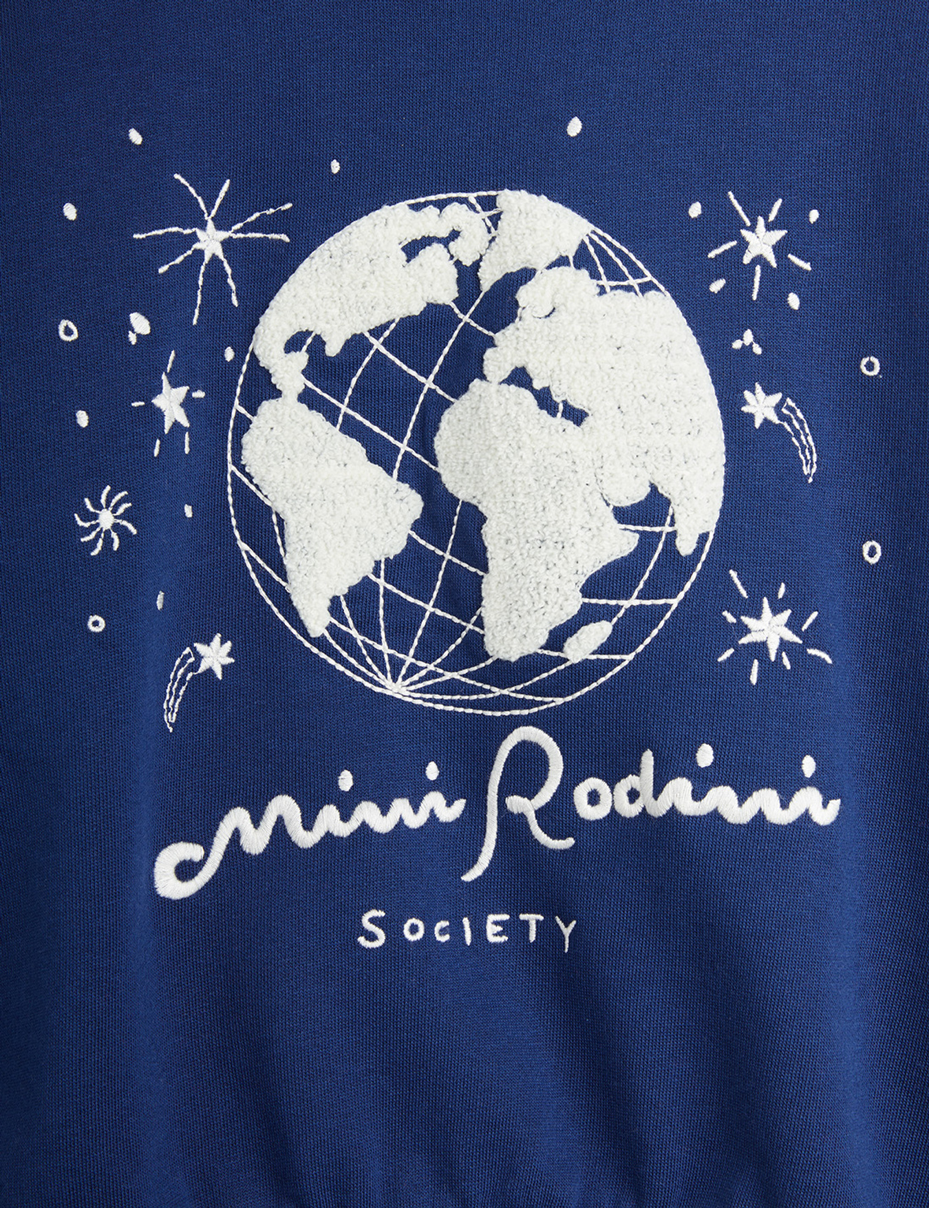 Mini Rodini Society Embroidered Sweatshirt Blue | Mini Rodini