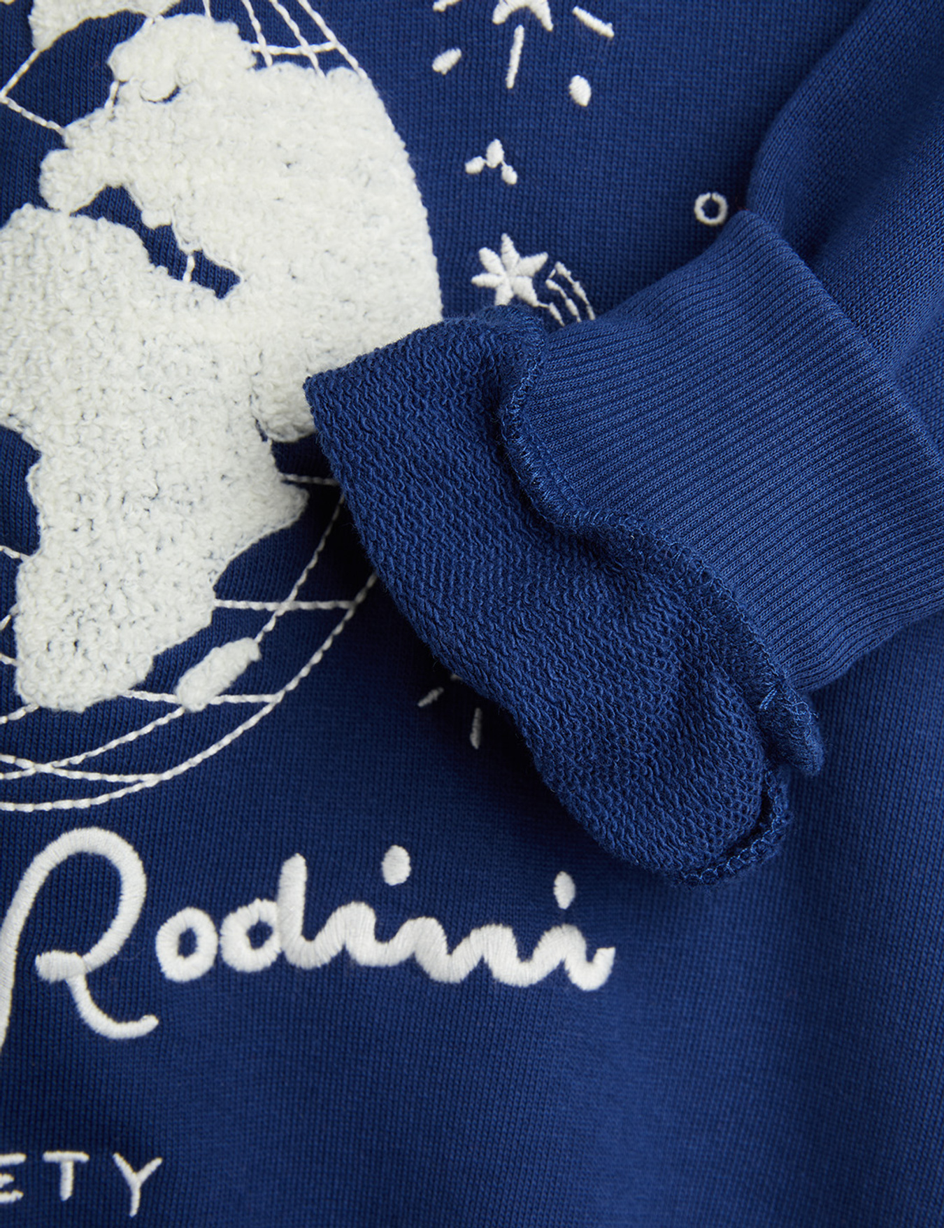 Mini Rodini Society Embroidered Sweatshirt Blue | Mini Rodini