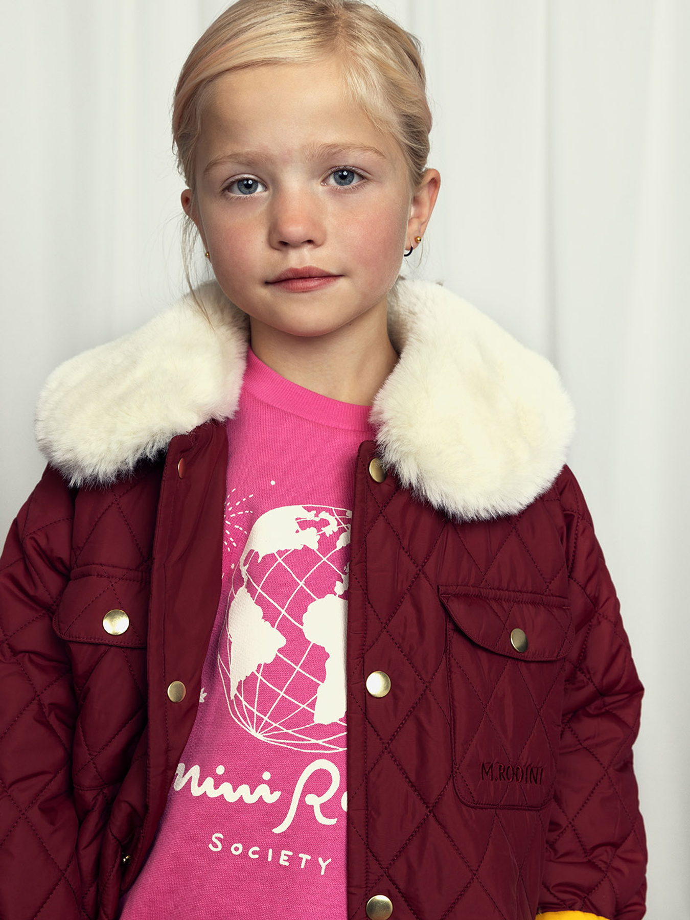 Mini Rodini Society Panel Sweatshirt Pink | Mini Rodini