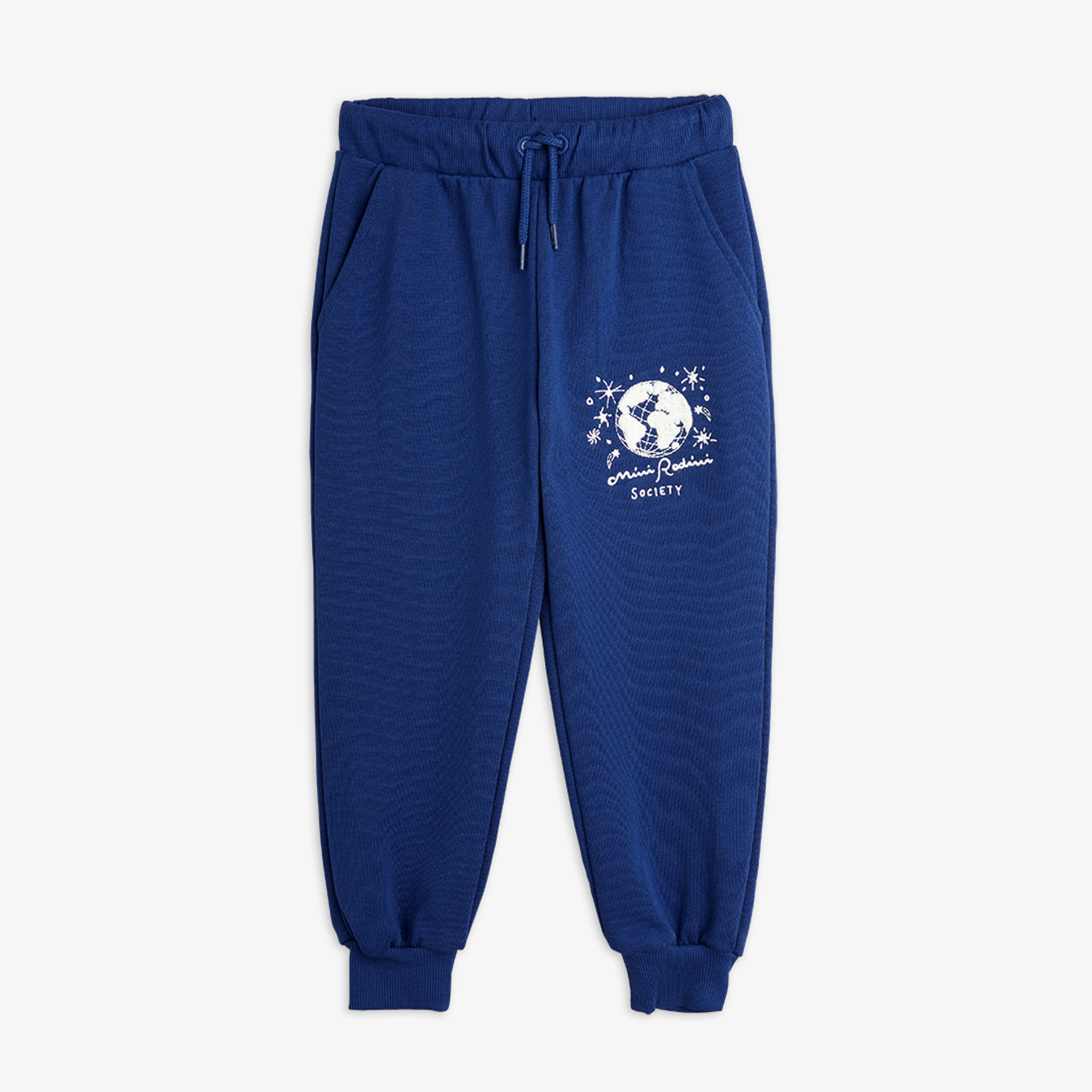 Mini Rodini Society Embroidered Sweatpants Blue | Mini Rodini