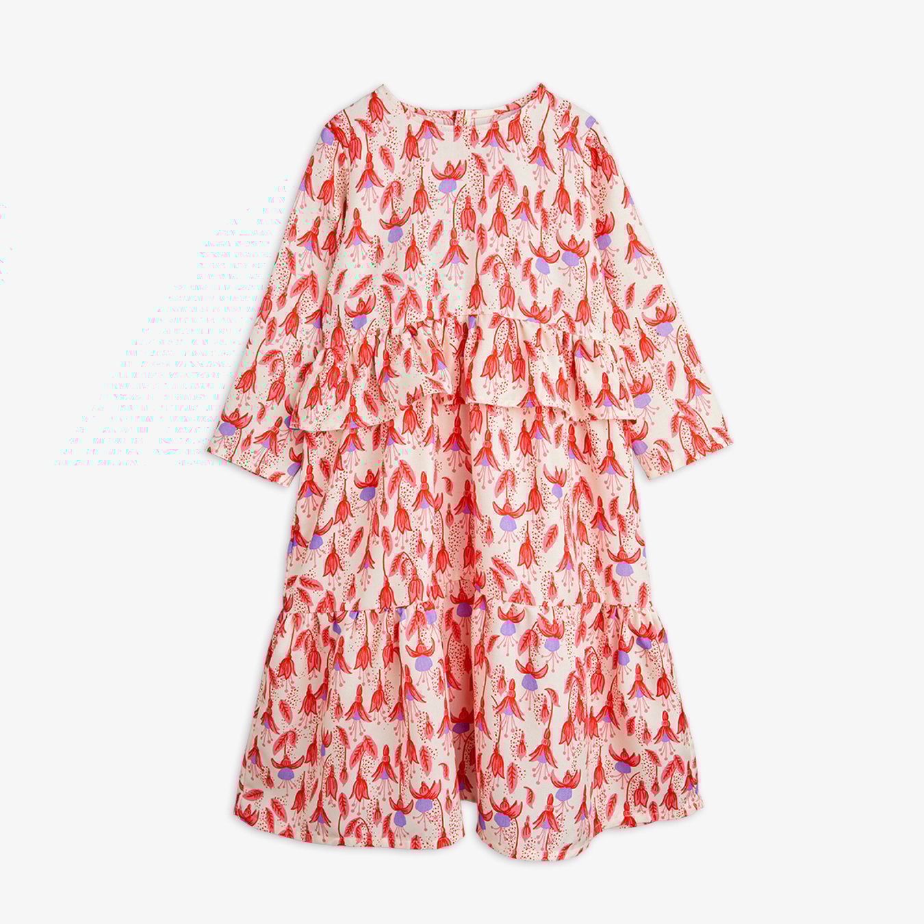 Fuchsia Woven Frill Dress Red | Mini Rodini
