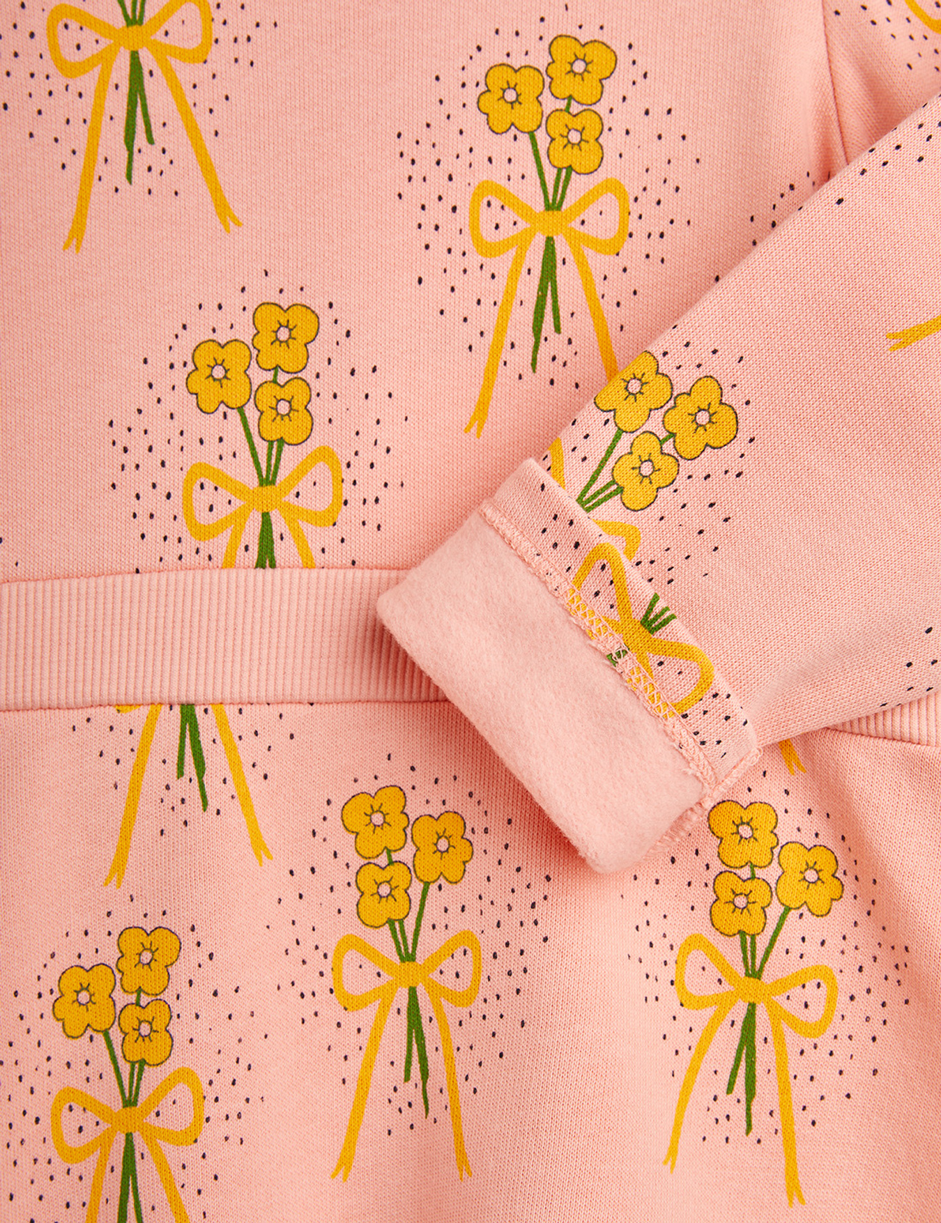 Winter Flowers Sweat Dress Pink | Mini Rodini