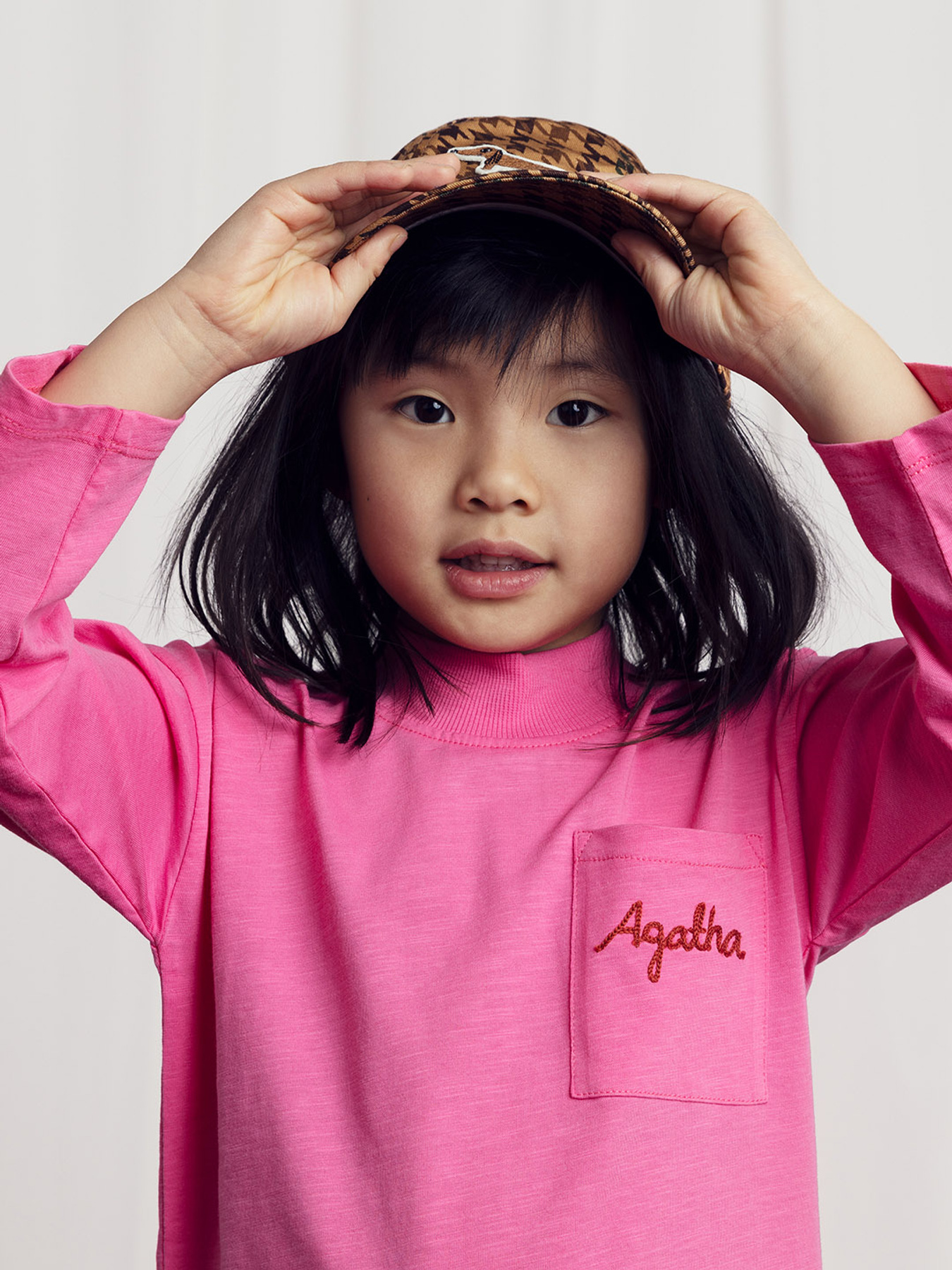 Agatha Embroidered Long Sleeve Dress Pink | Mini Rodini