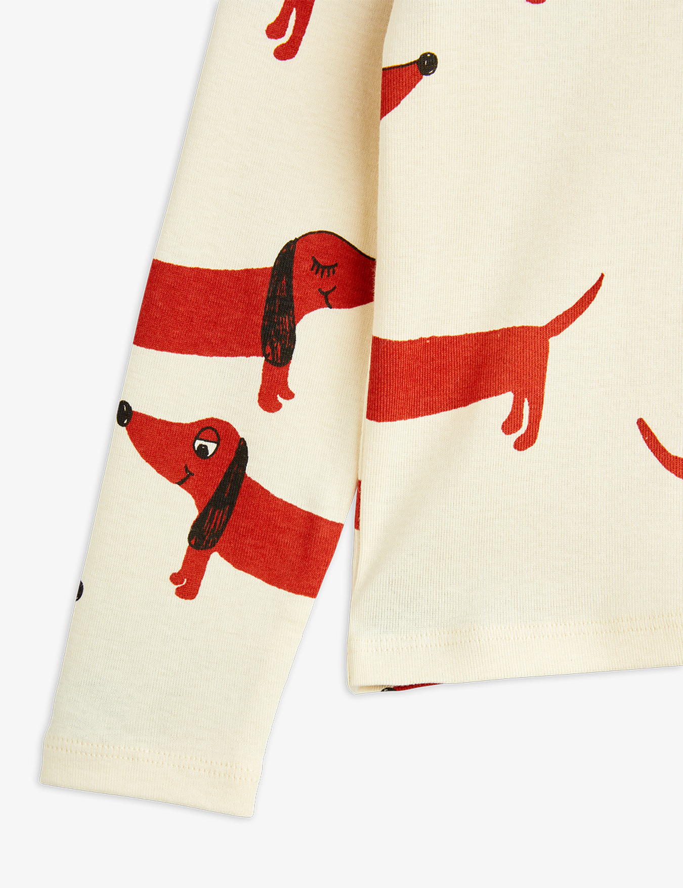 Dog long sleeve T-shirt Offhite | Mini Rodini