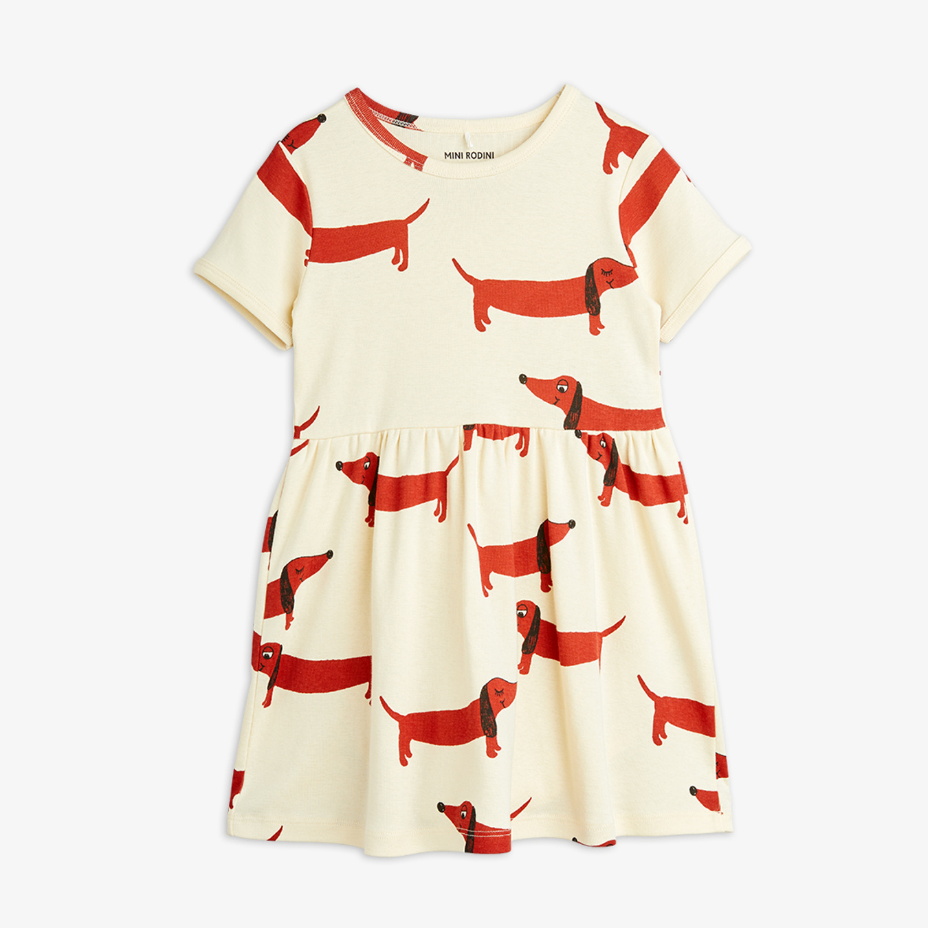 Offwhite Dog dress Kids - MINI RODINI