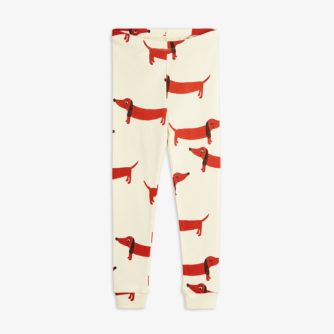 Mini rodini 犬セットアップ　116-122 Dog baby set Offwhite | Mini Rodini