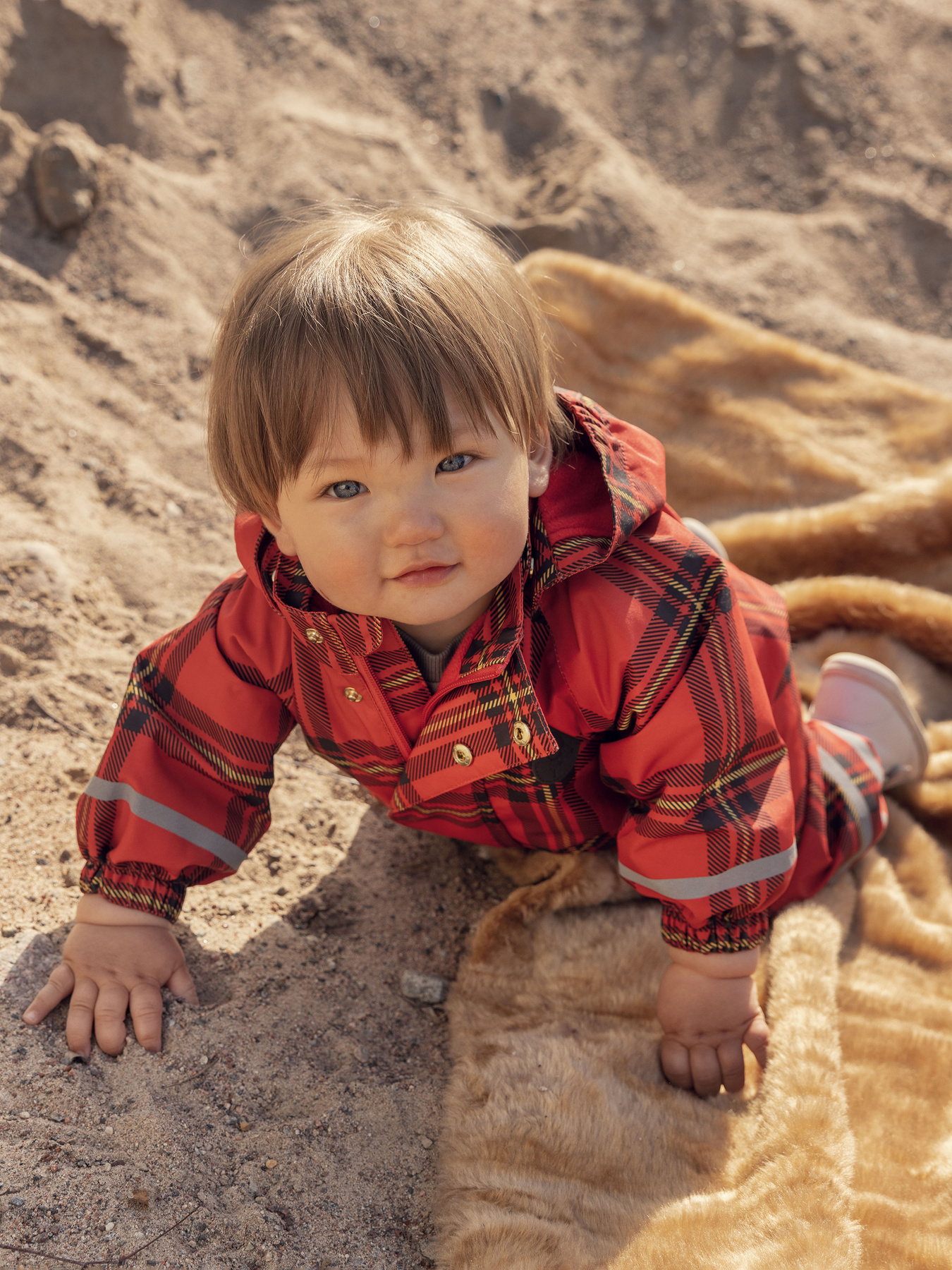 Edelweiss Fleece Baby Overall Red | Mini Rodini