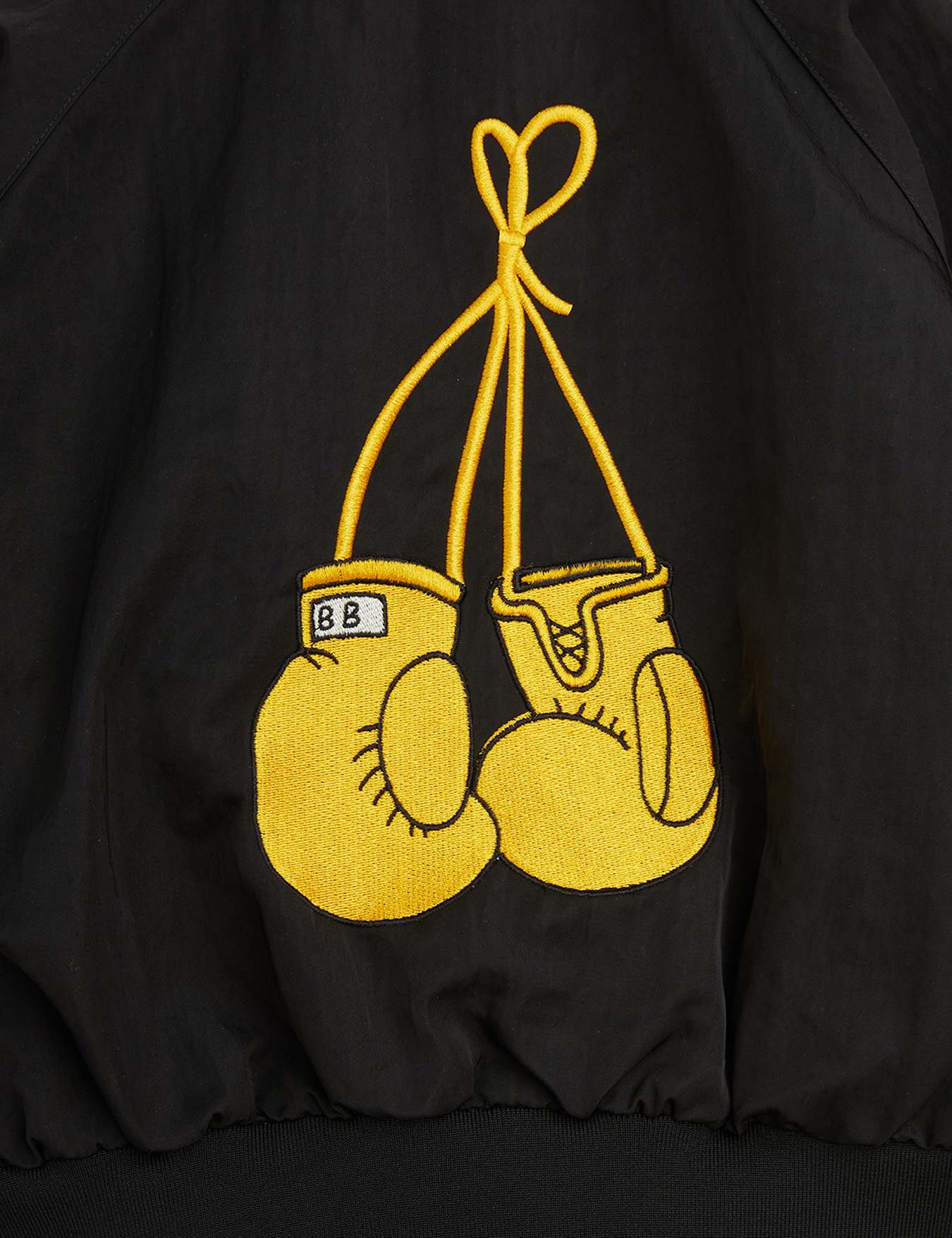 Besesaka Satin Baseball Jacket Black | Mini Rodini