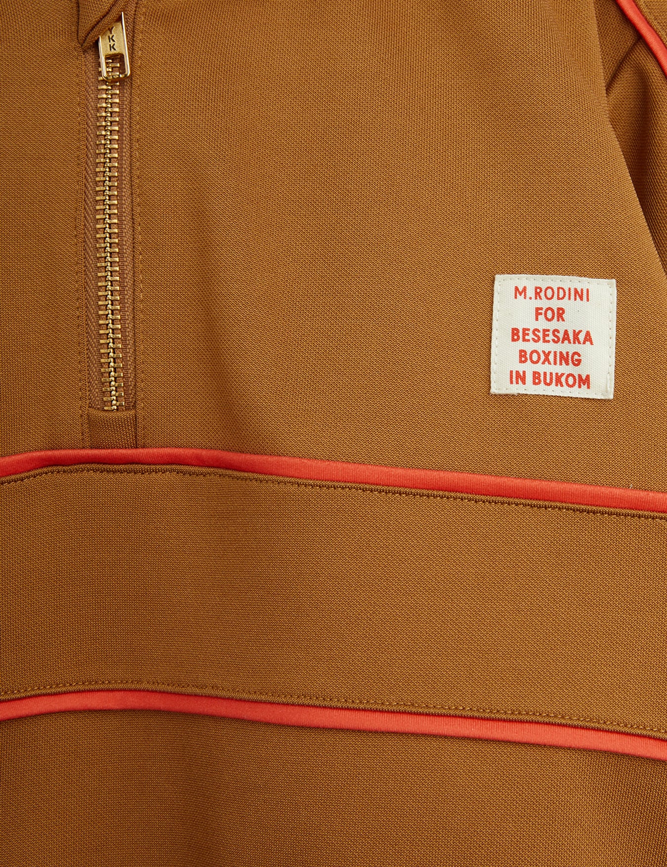 Besesaka Half Zip Hoodie Brown | Mini Rodini
