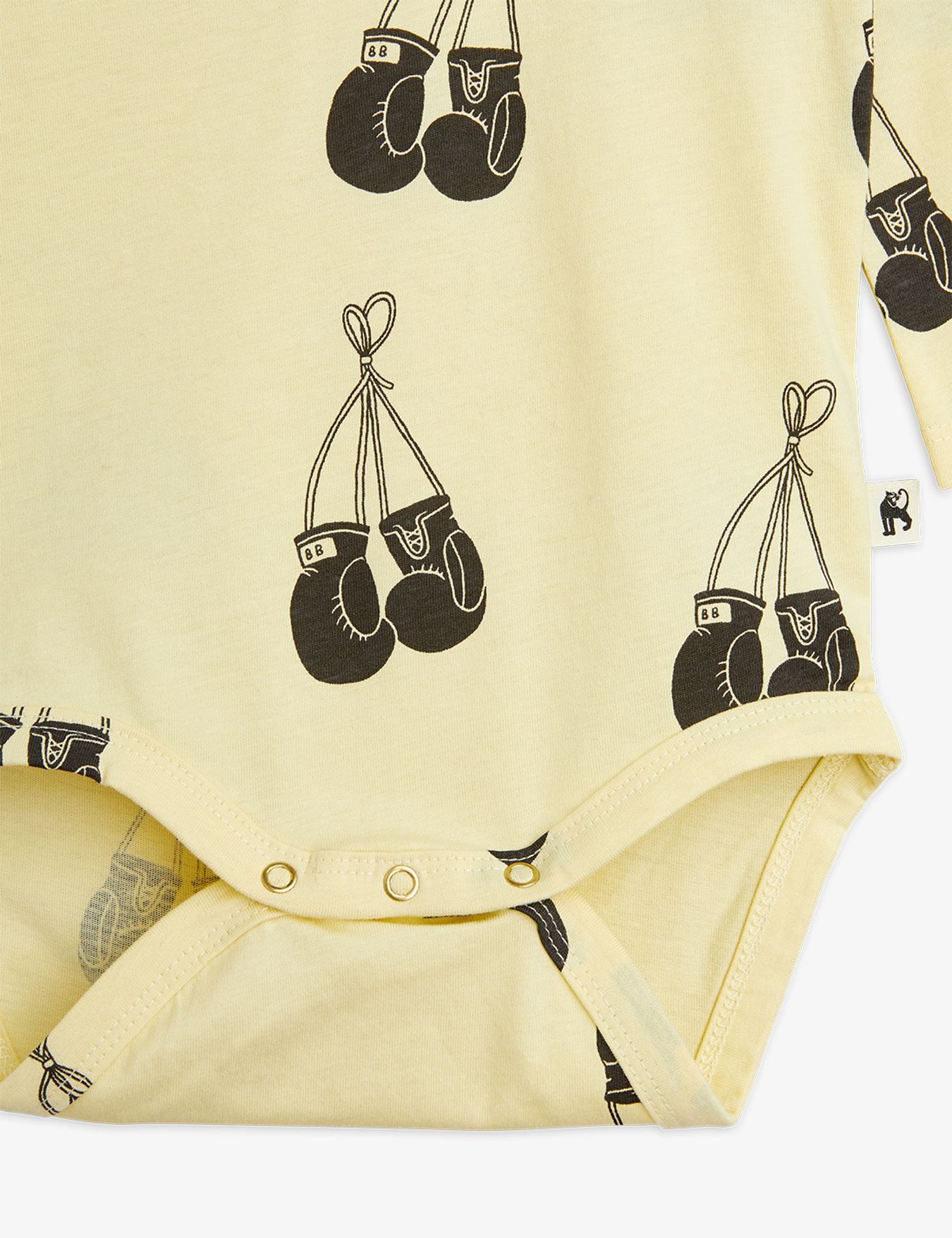 RIIZE バスキンロビンス ミニトレカ Besesaka Boxing Long Sleeve Bodysuit Yellow | Mini Rodini