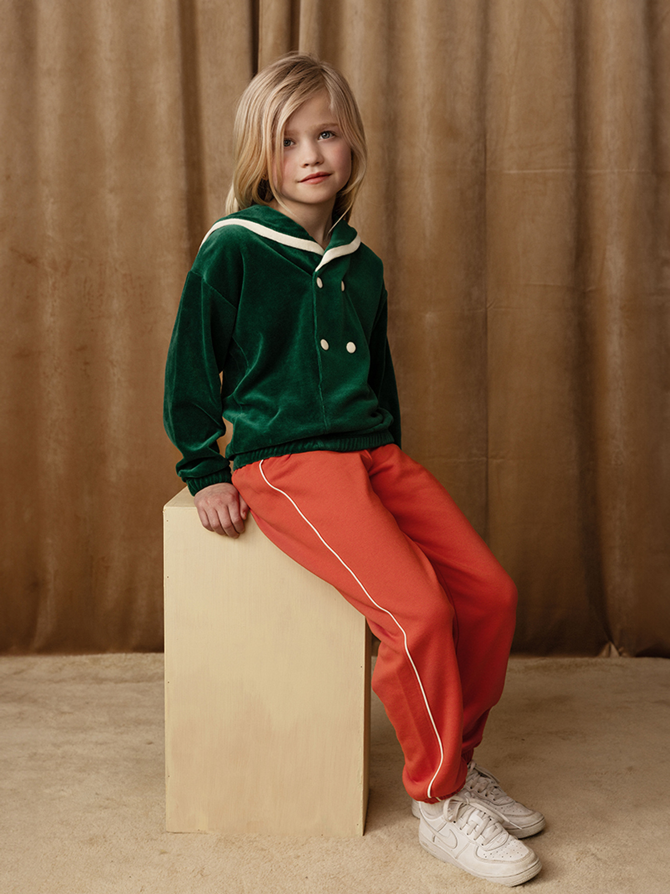 Piping Sweatpants Red | Mini Rodini
