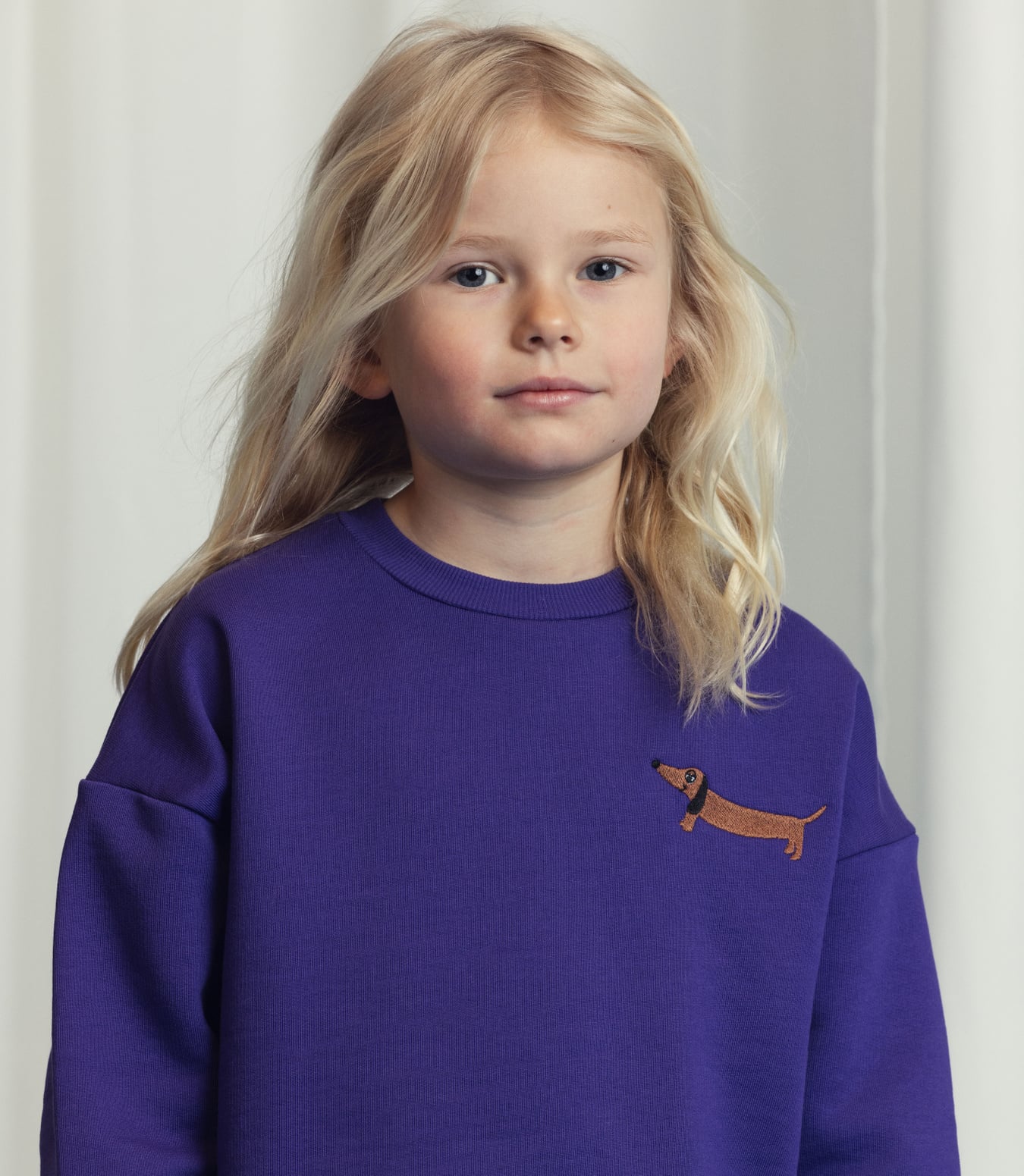 Dog Sweatshirt Purple | Mini Rodini