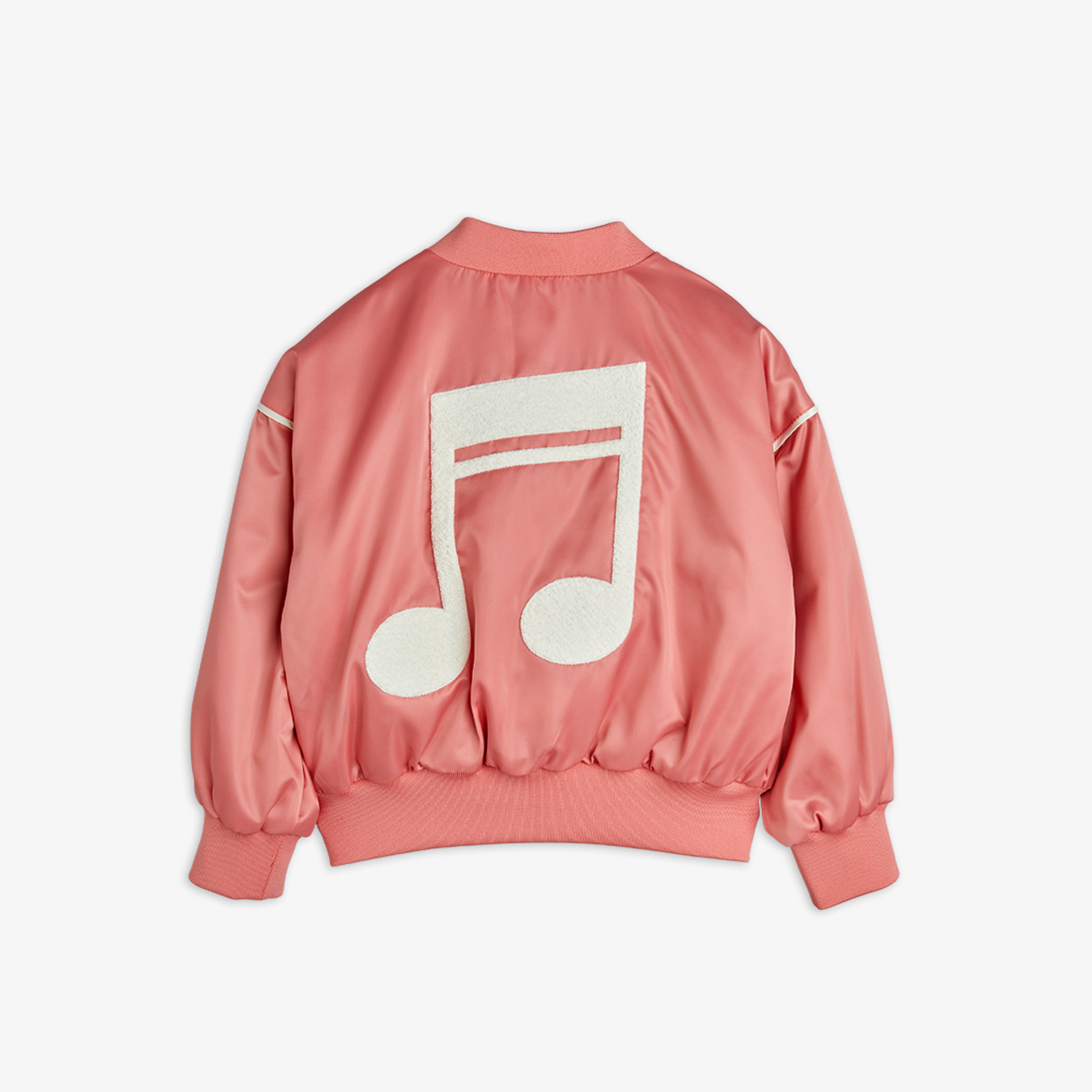 Note Satin Baseball jacket Pink | Mini Rodini
