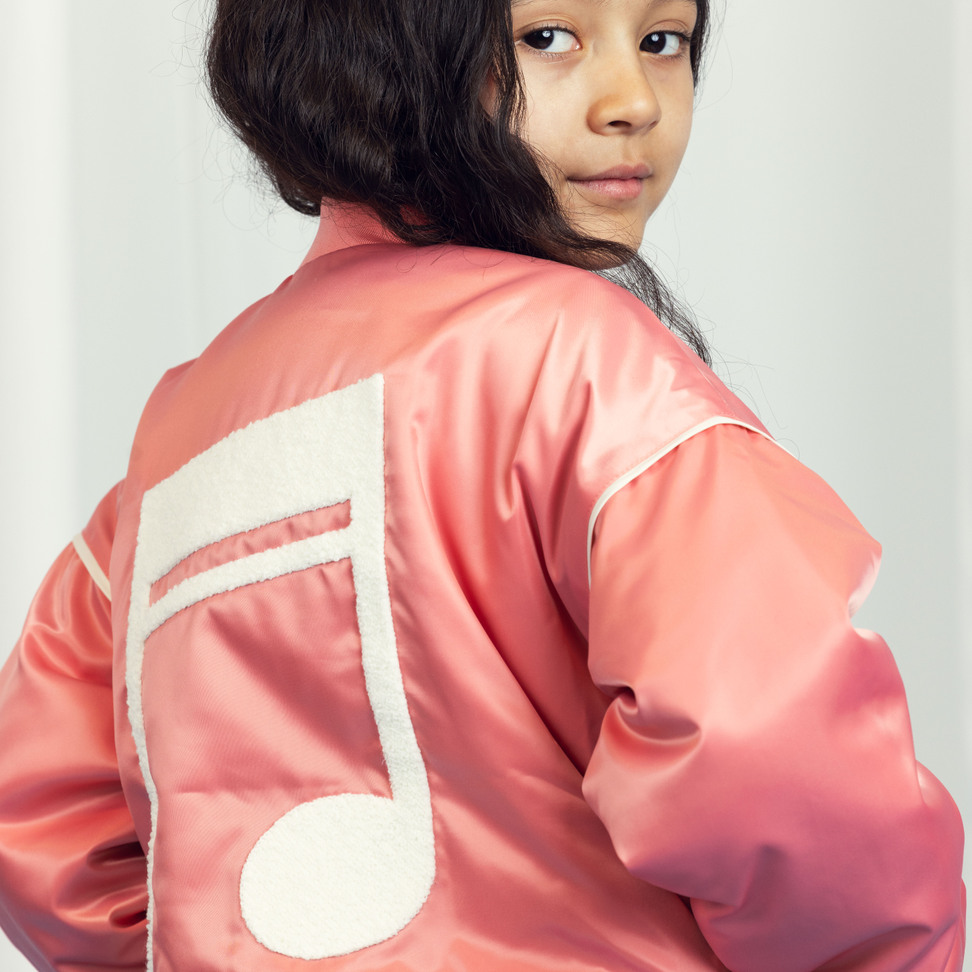 アウター Mini Rodini Strawberries Baseball Jacket Strawberries AOP Woven Baseball Jacket | Mini Rodini Coats