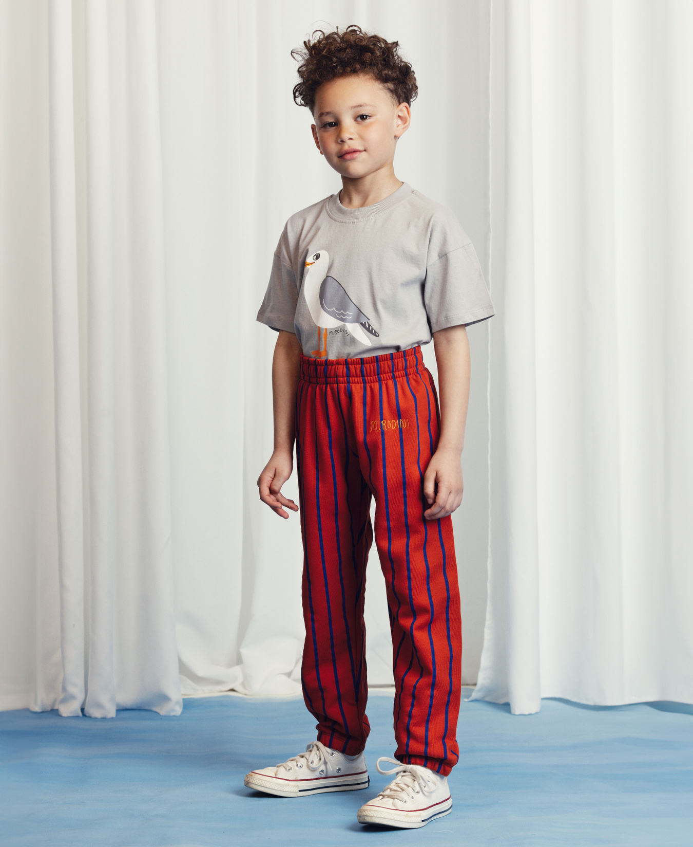 Vertical stripe sweatpants Red | Mini Rodini