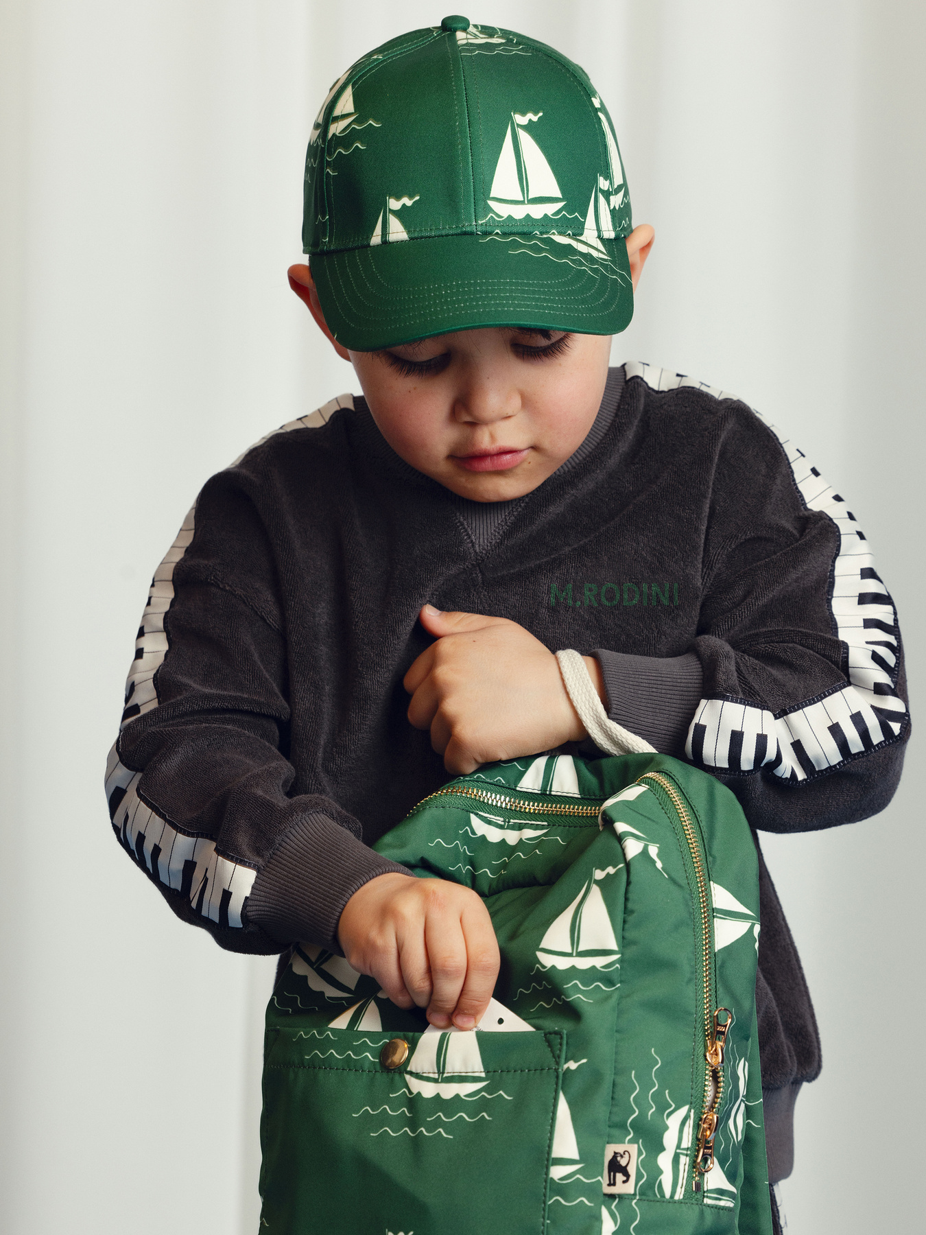 Piano Terry sweatshirt Black | Mini Rodini