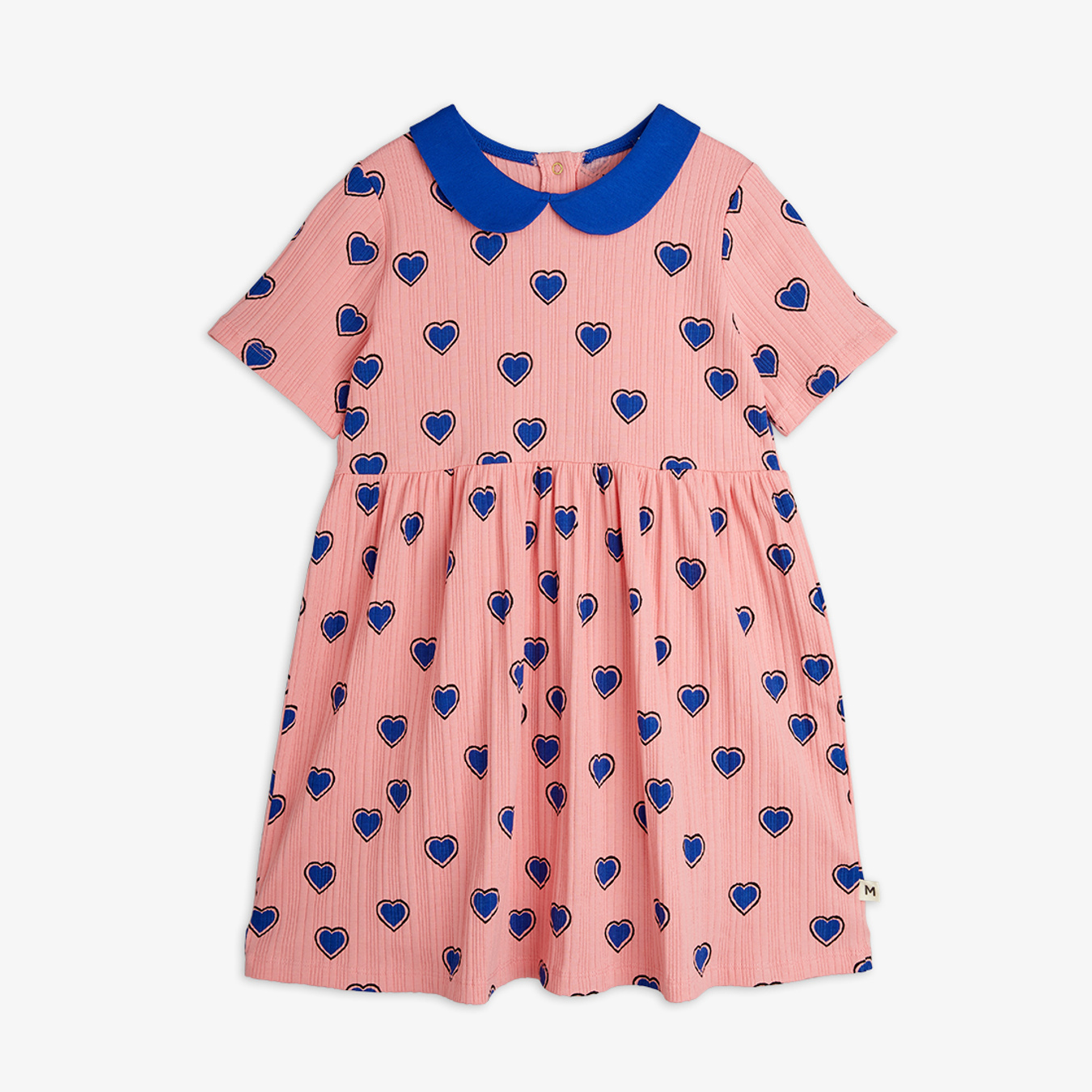Outlined hearts short sleeve dress 