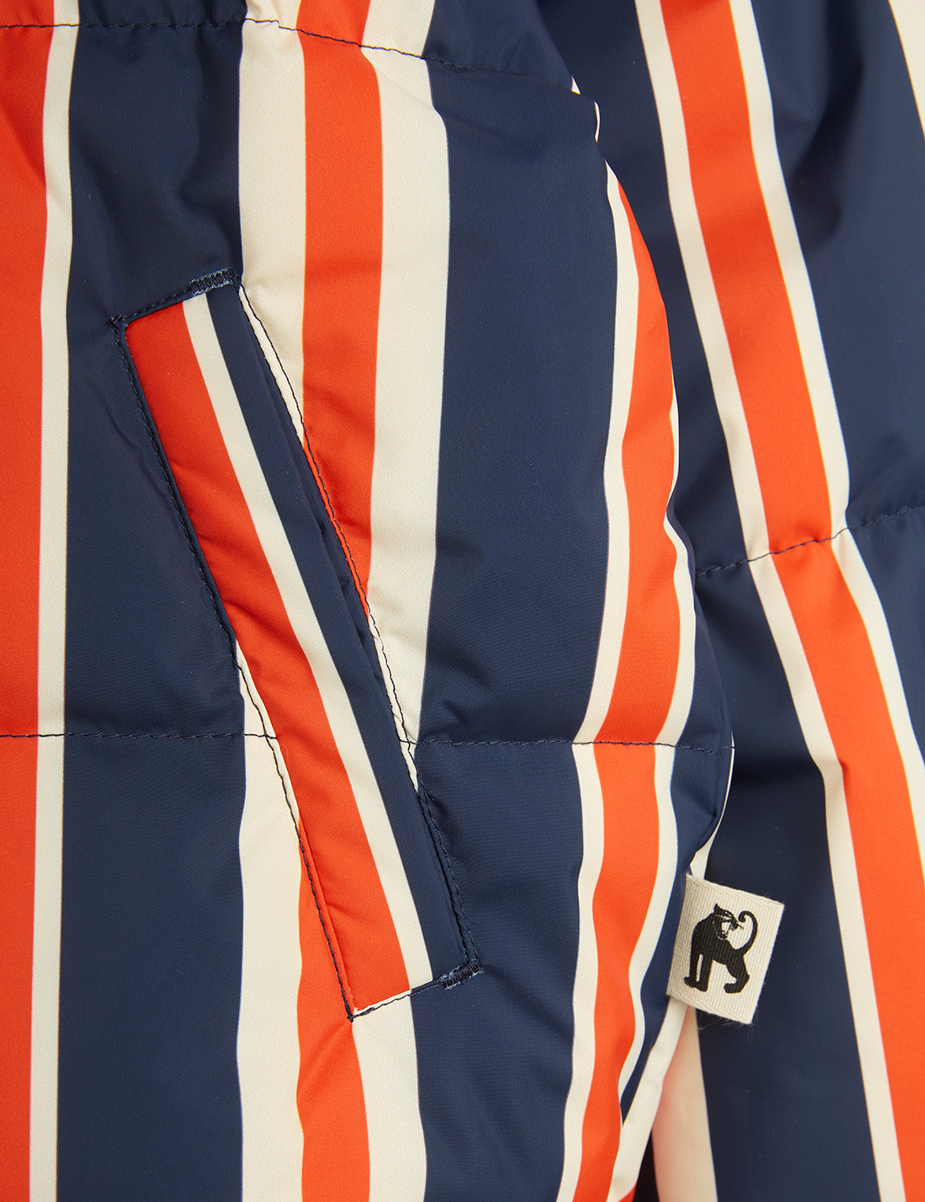 Striped Puffer Jacket Blue | Mini Rodini