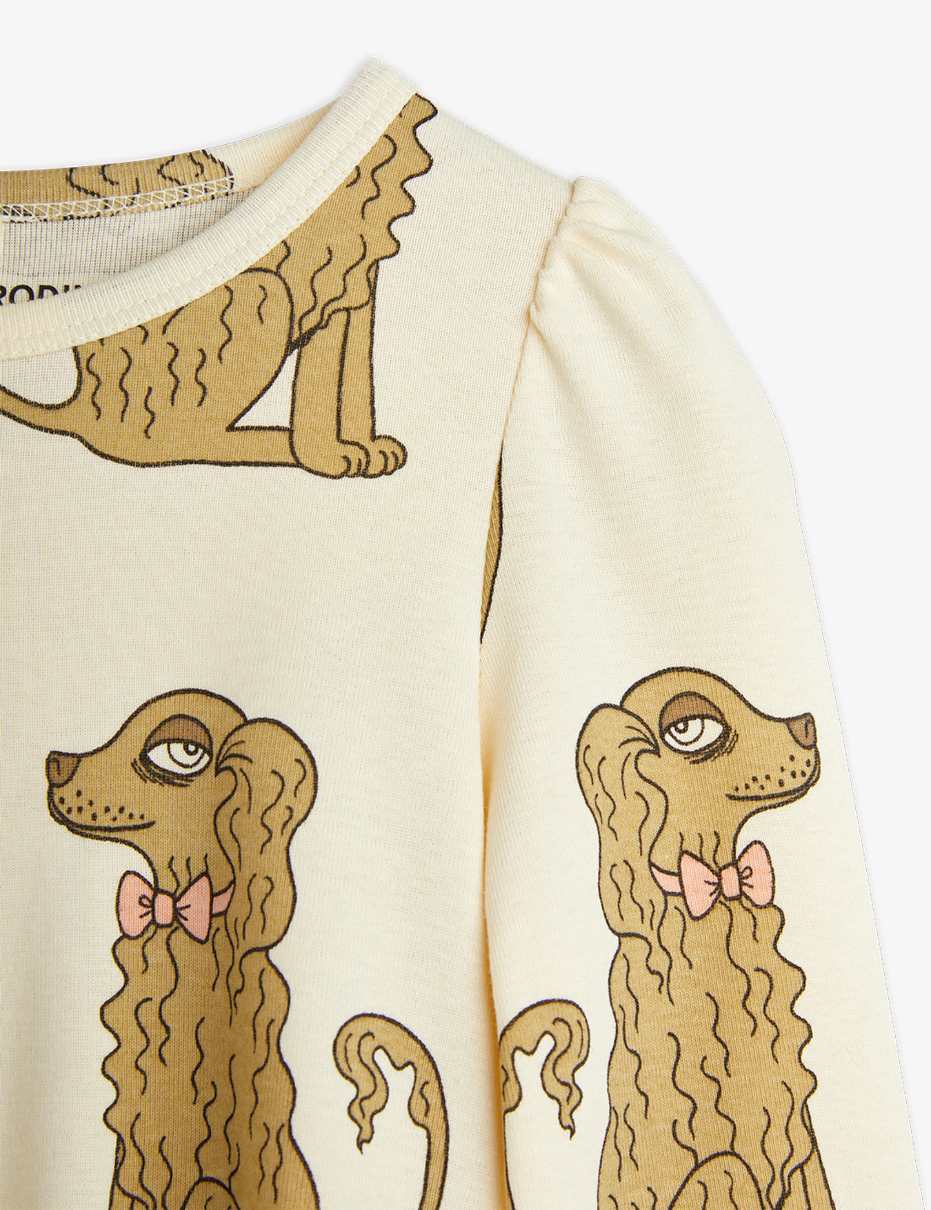 Spaniel Long Sleeve T-shirt Offwhite | Mini Rodini