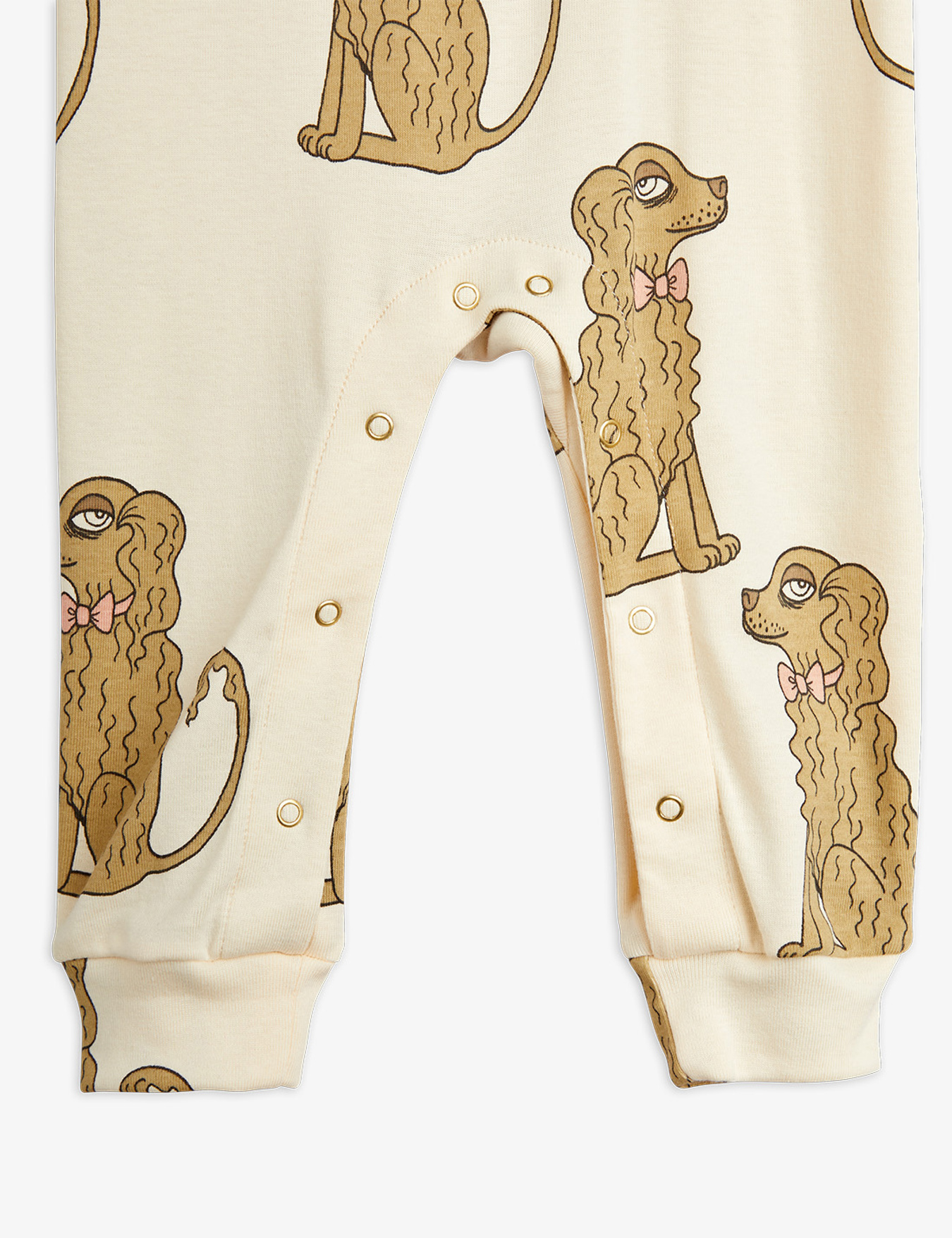 Spaniel Baby Jumpsuit Offwhite | Mini Rodini