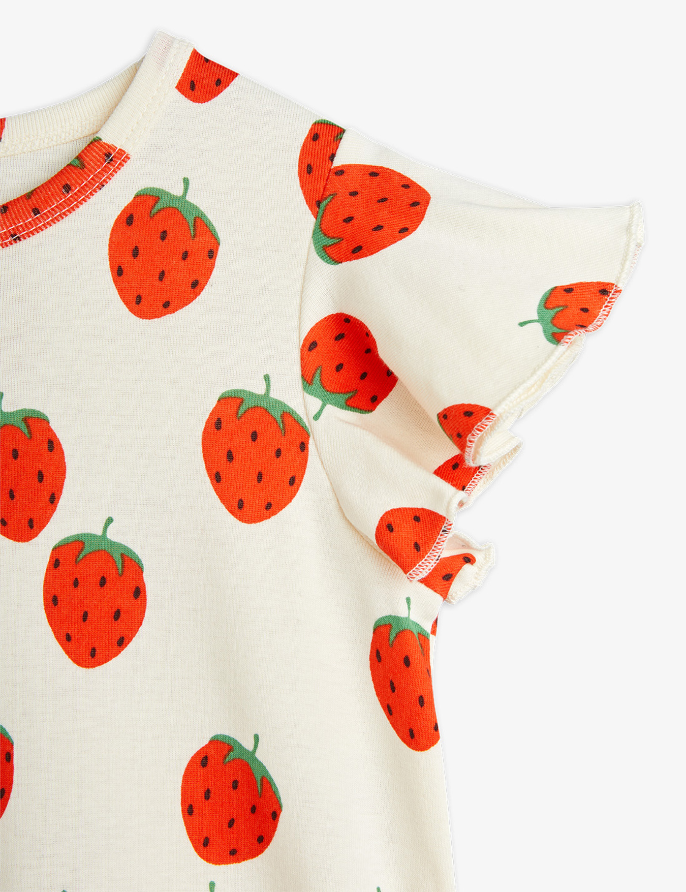 Strawberries wing dress Off White | Mini Rodini