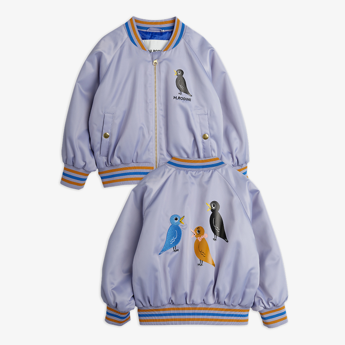 Purple Birds baseball jacket | Mini Rodini