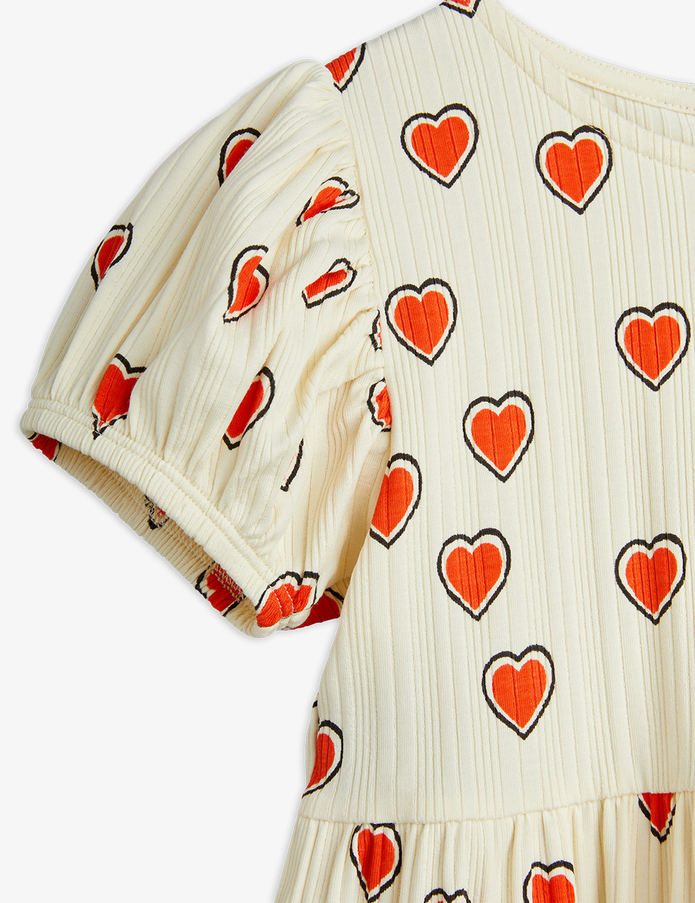 mini rodini heart パフジャケット Mini Rodini - HEARTS PUFFER JACKET - igloobaby