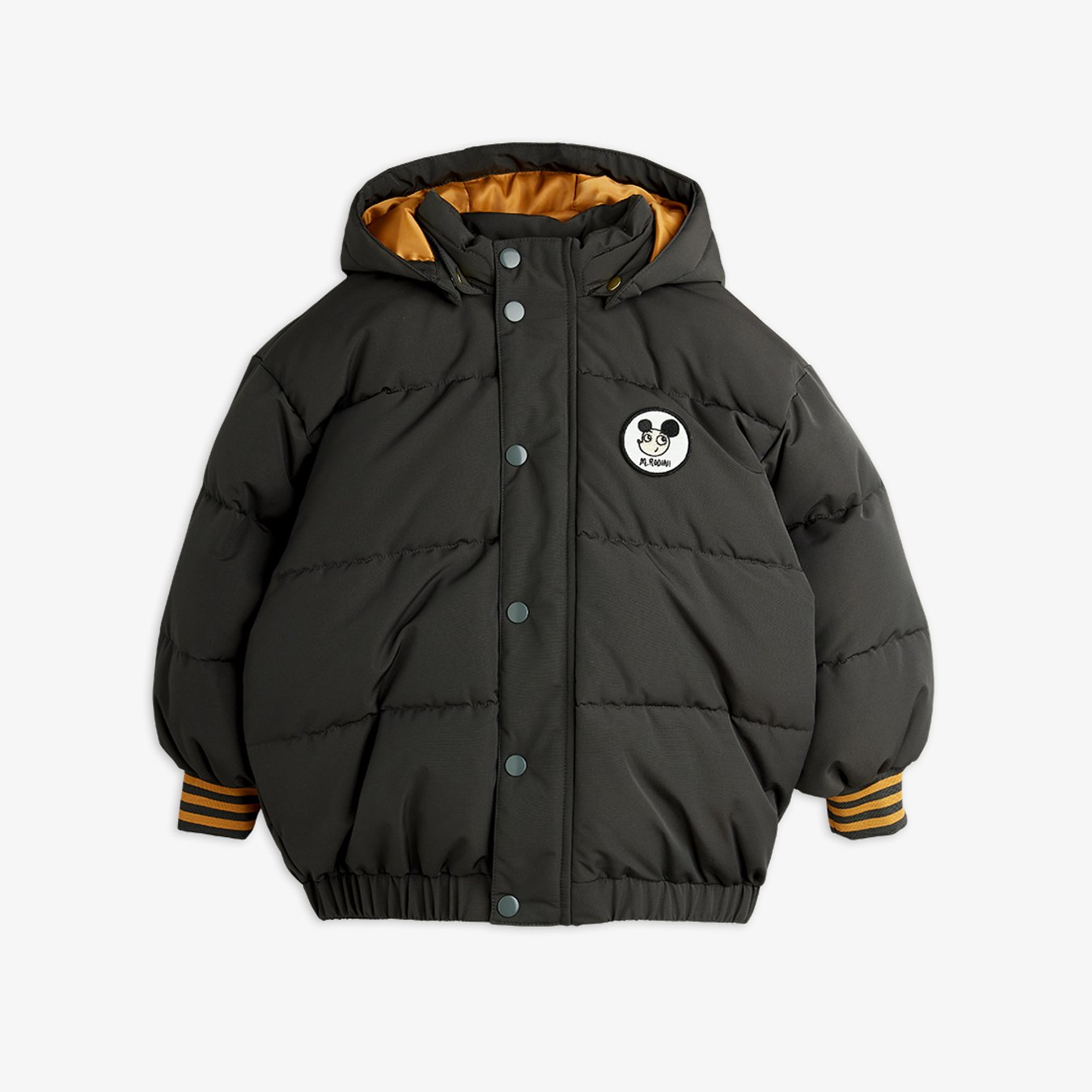 mini rodini jacket ジャケット　116-122 Besesaka Satin Baseball Jacket Black | Mini Rodini