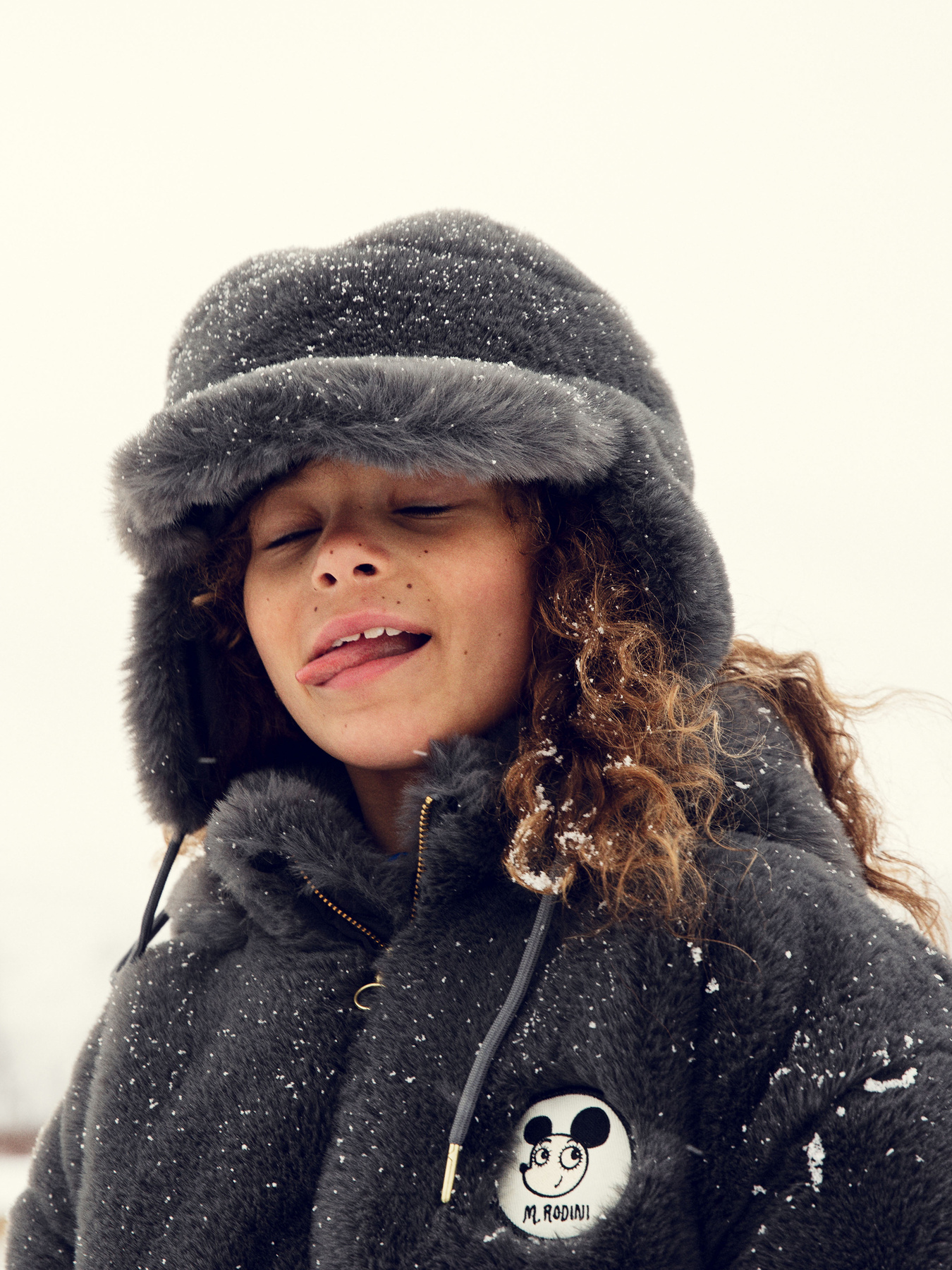 Ritzratz patch faux fur jacket Grey | Mini Rodini