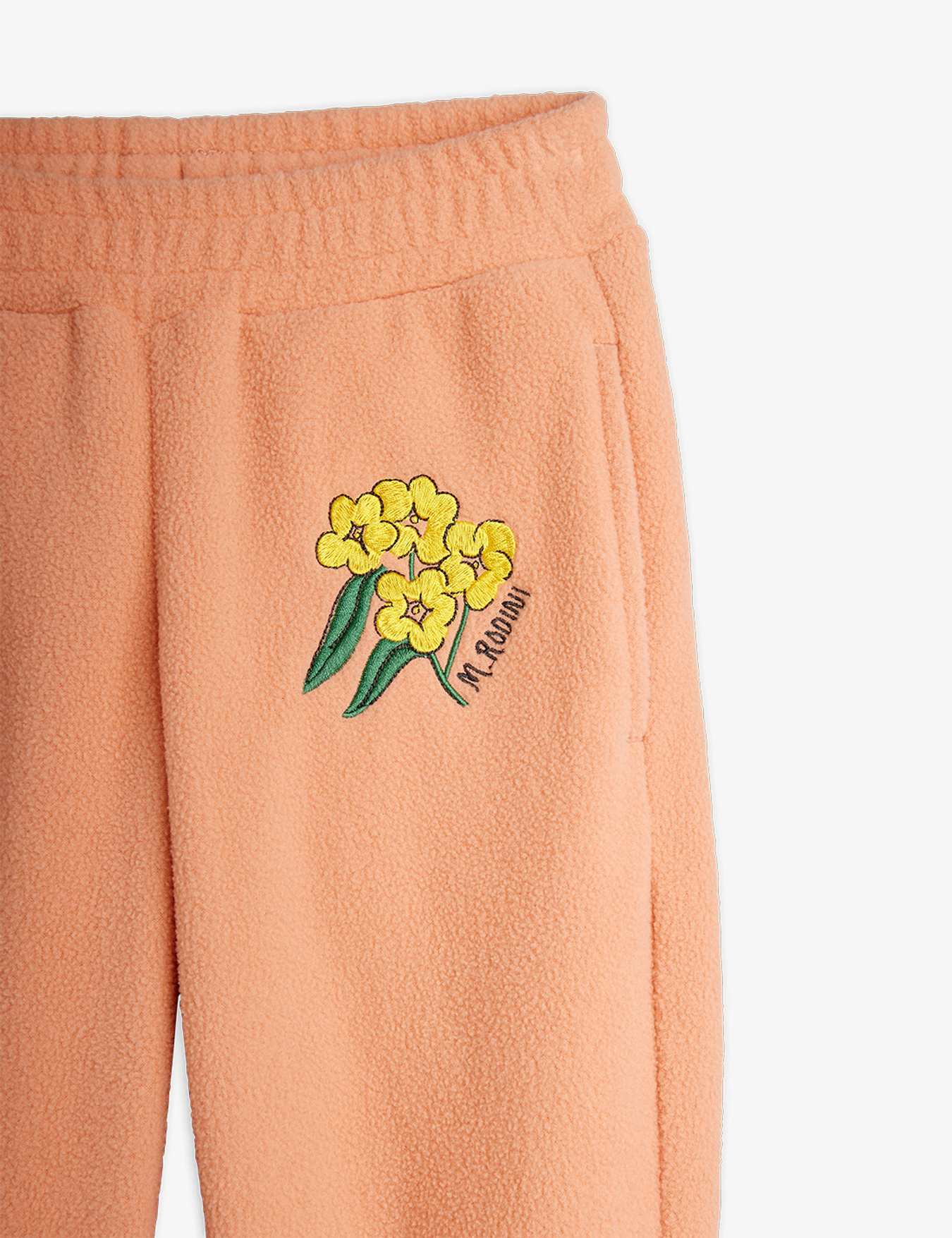 Alpine flowers fleece trousers pink | Mini Rodini