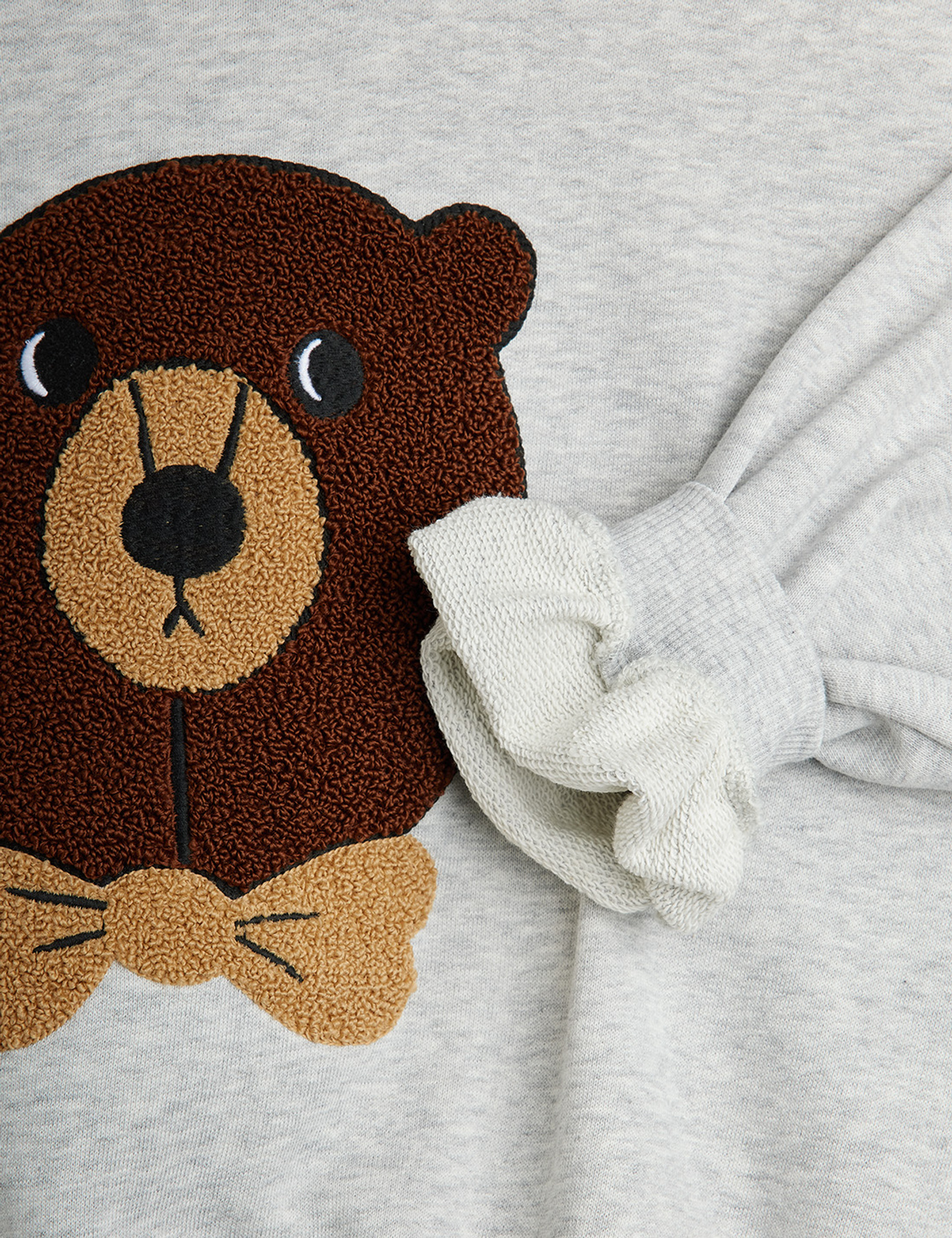 Bear chenille sweatshirt Grey melange | Mini Rodini