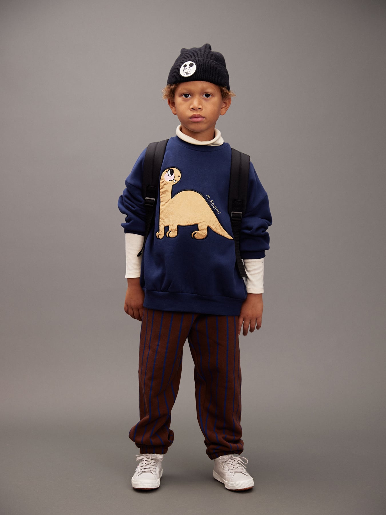 Dino application sweatshirt Blue | Mini Rodini