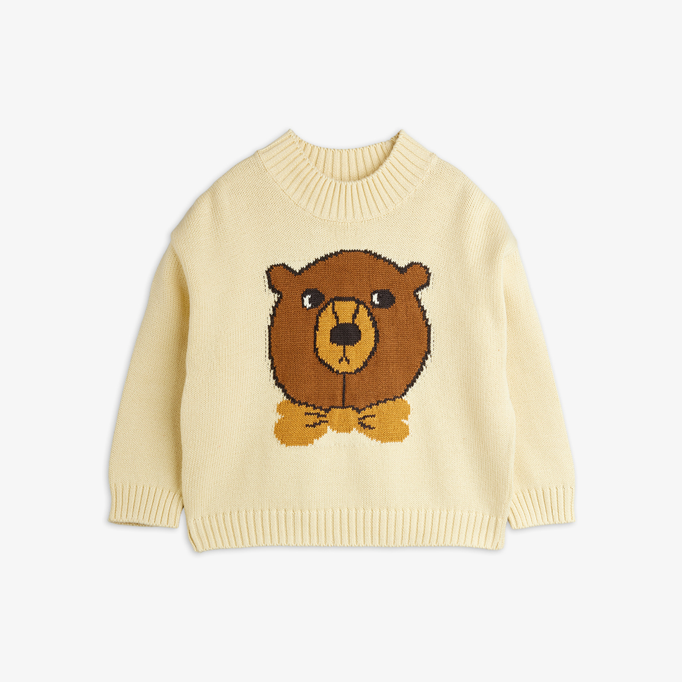 Bear intarsia knit sweater