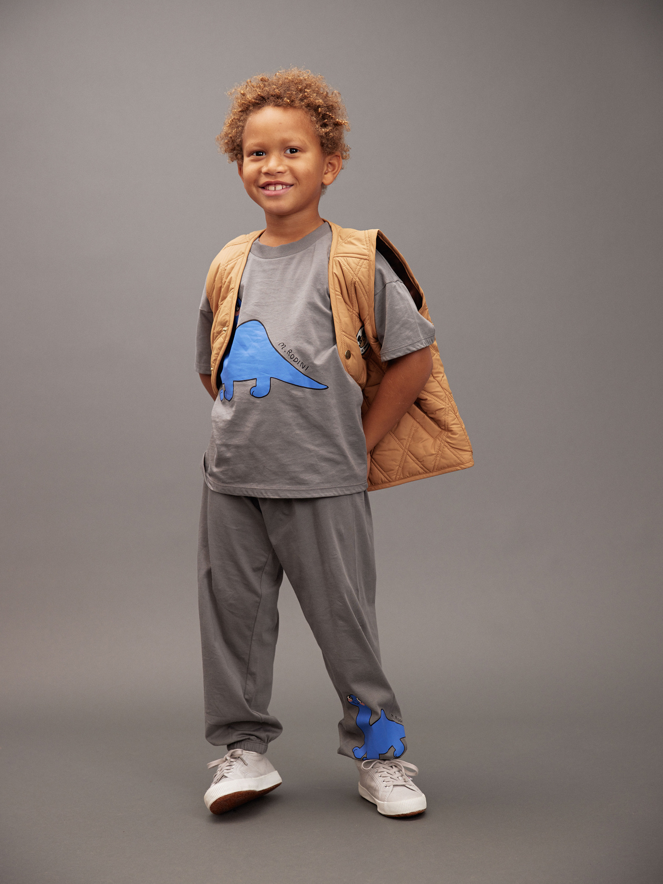 Dino T shirt Grey | Mini Rodini