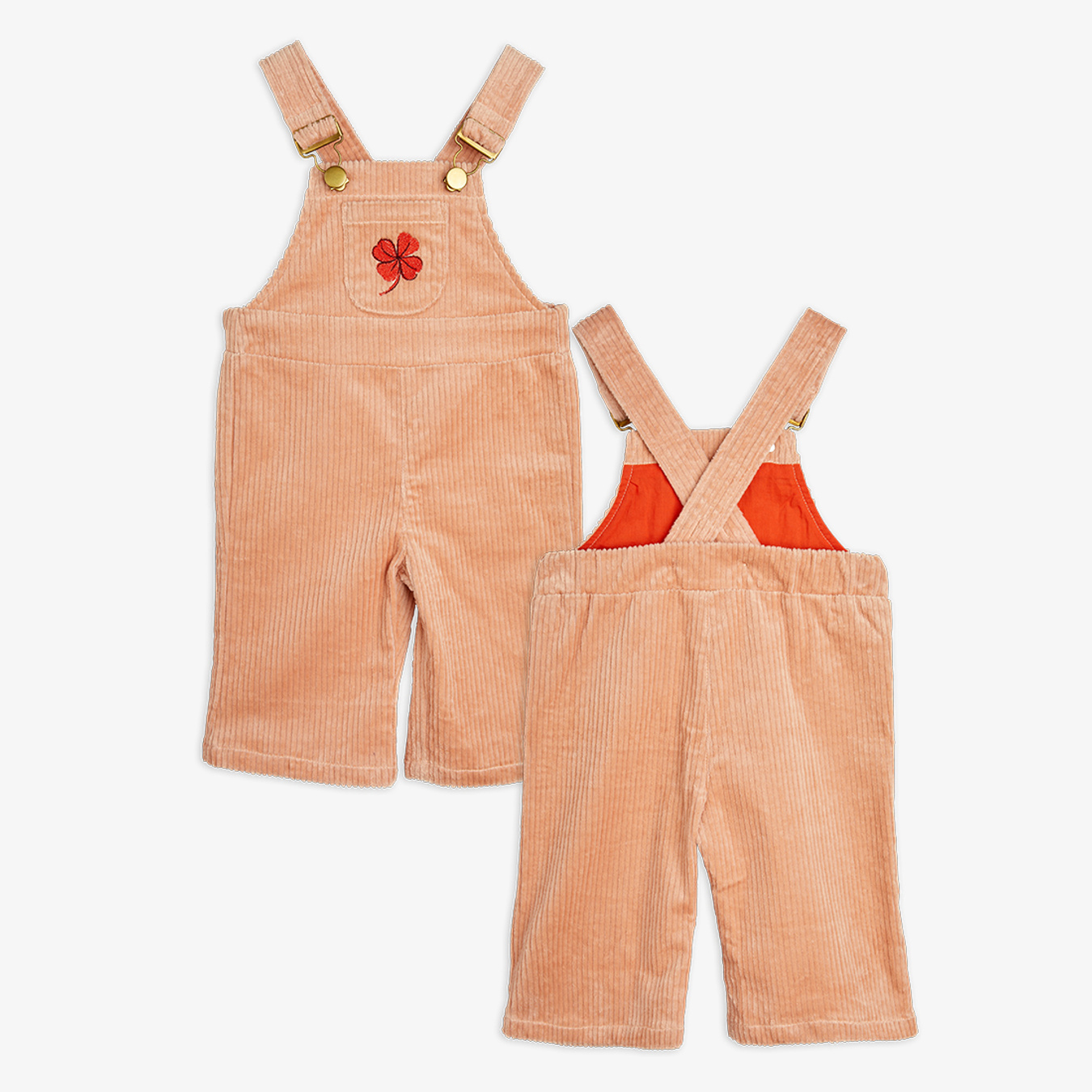 Clover corduroy dungarees Pink | Mini Rodini