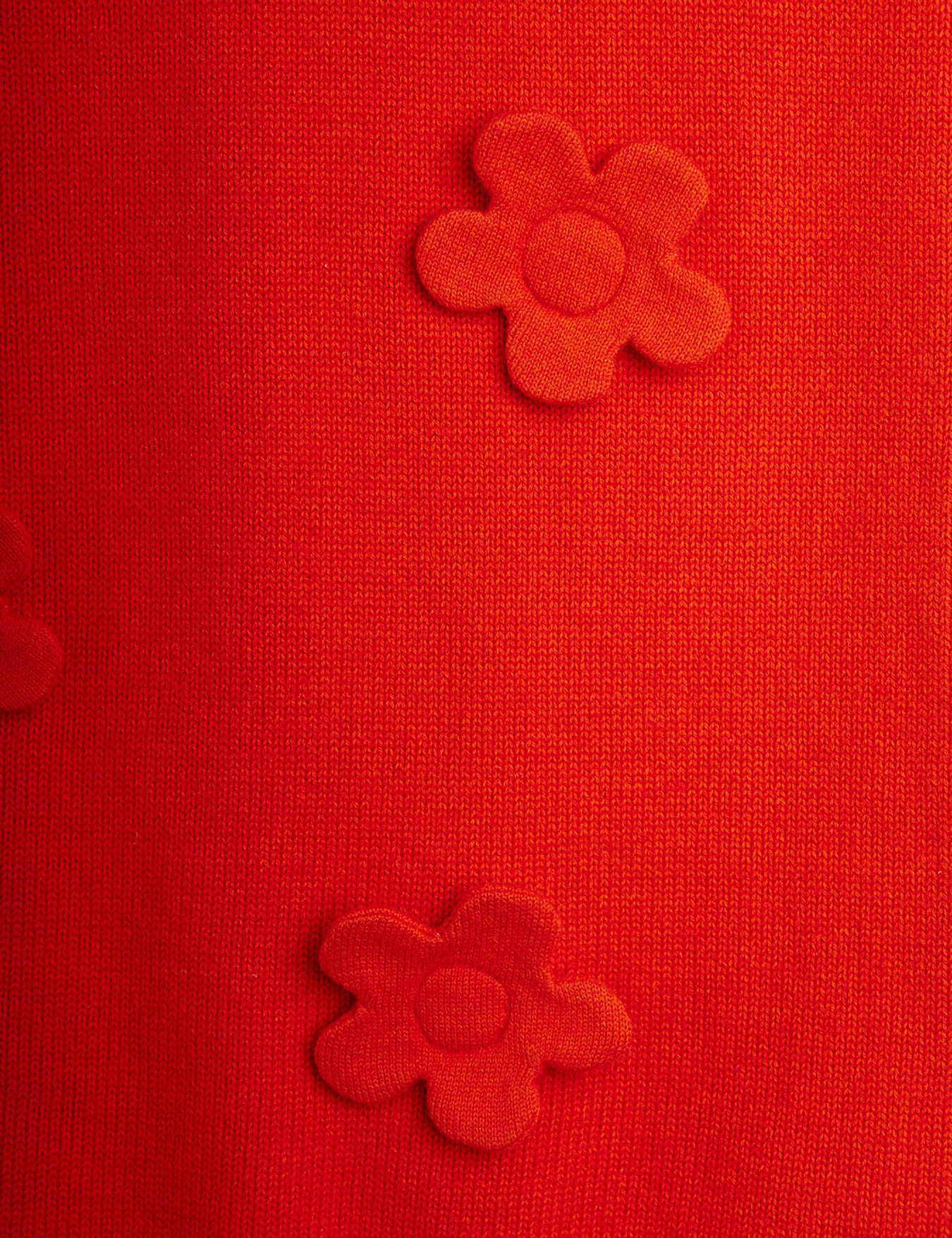 Knitted flower vest dress Red | Mini Rodini