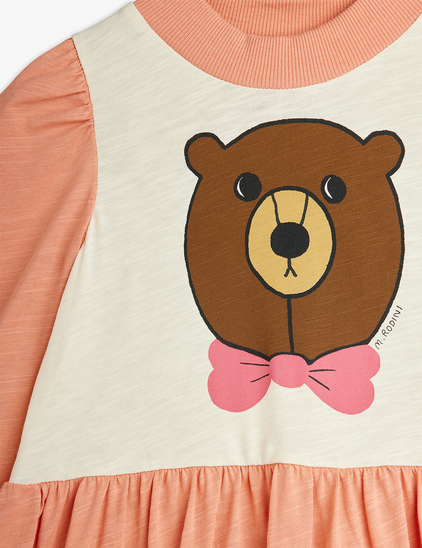 Bear long sleeve dress Pink | Mini Rodini