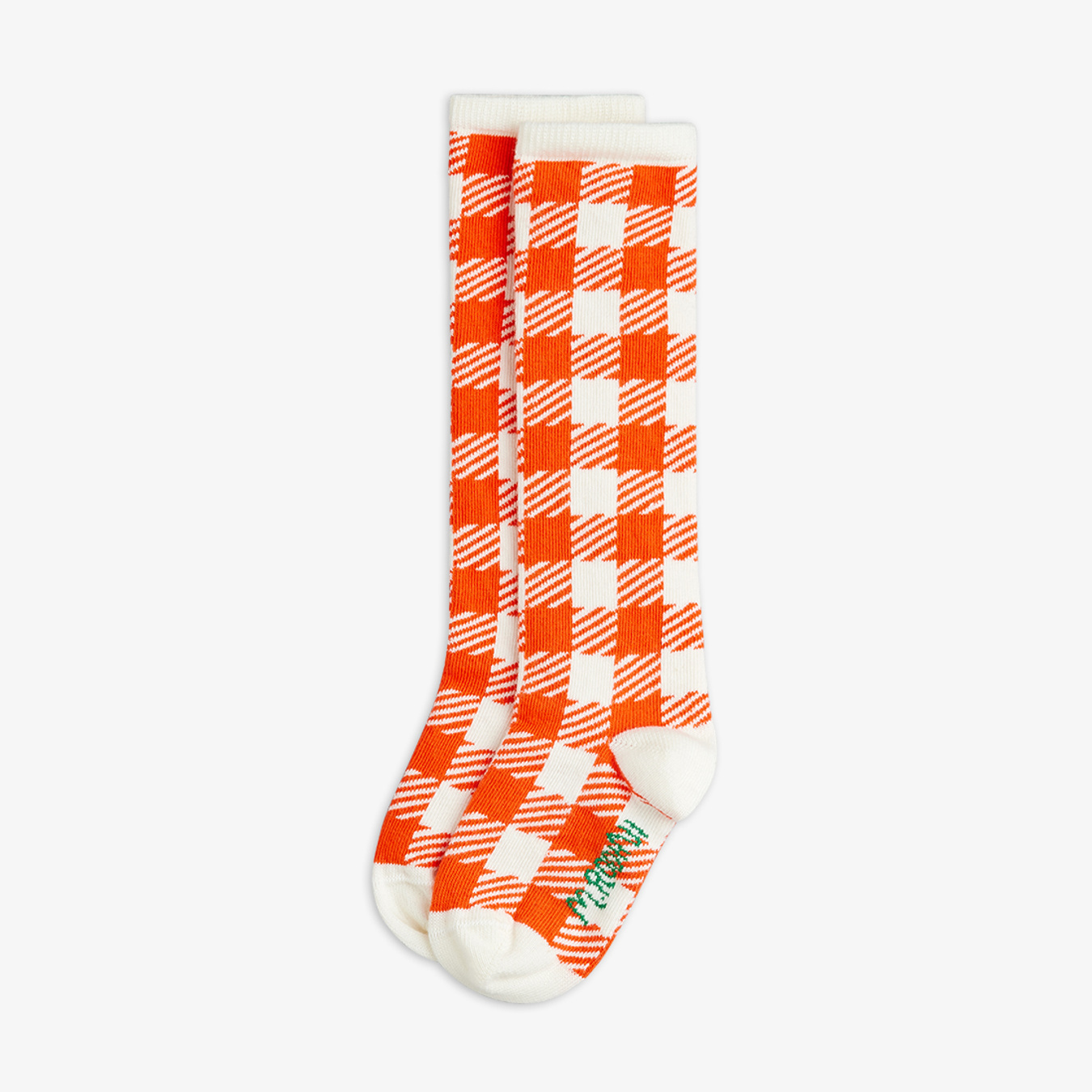 Gingham knee-high sock