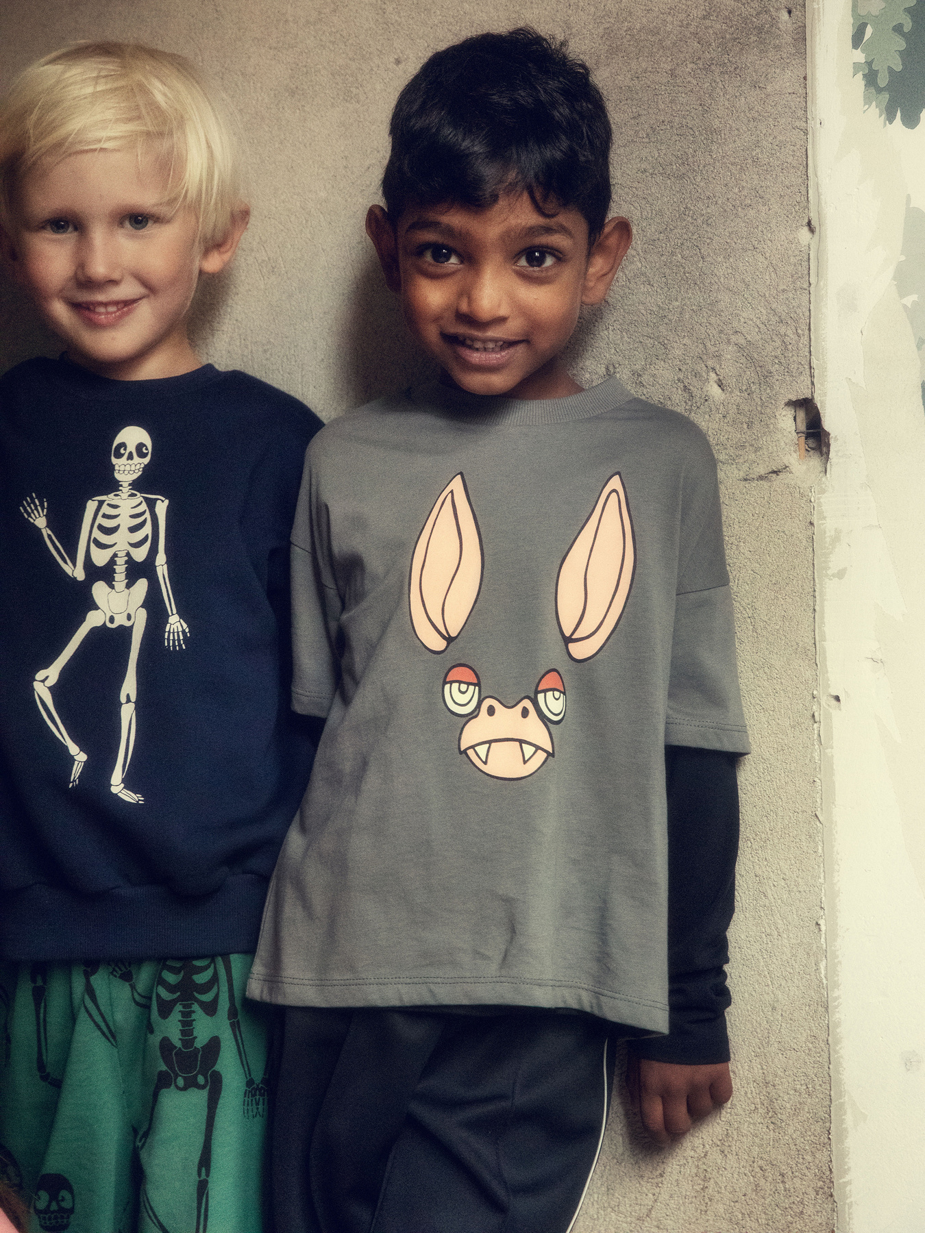 Skeleton sweatshirt blue | Mini Rodini