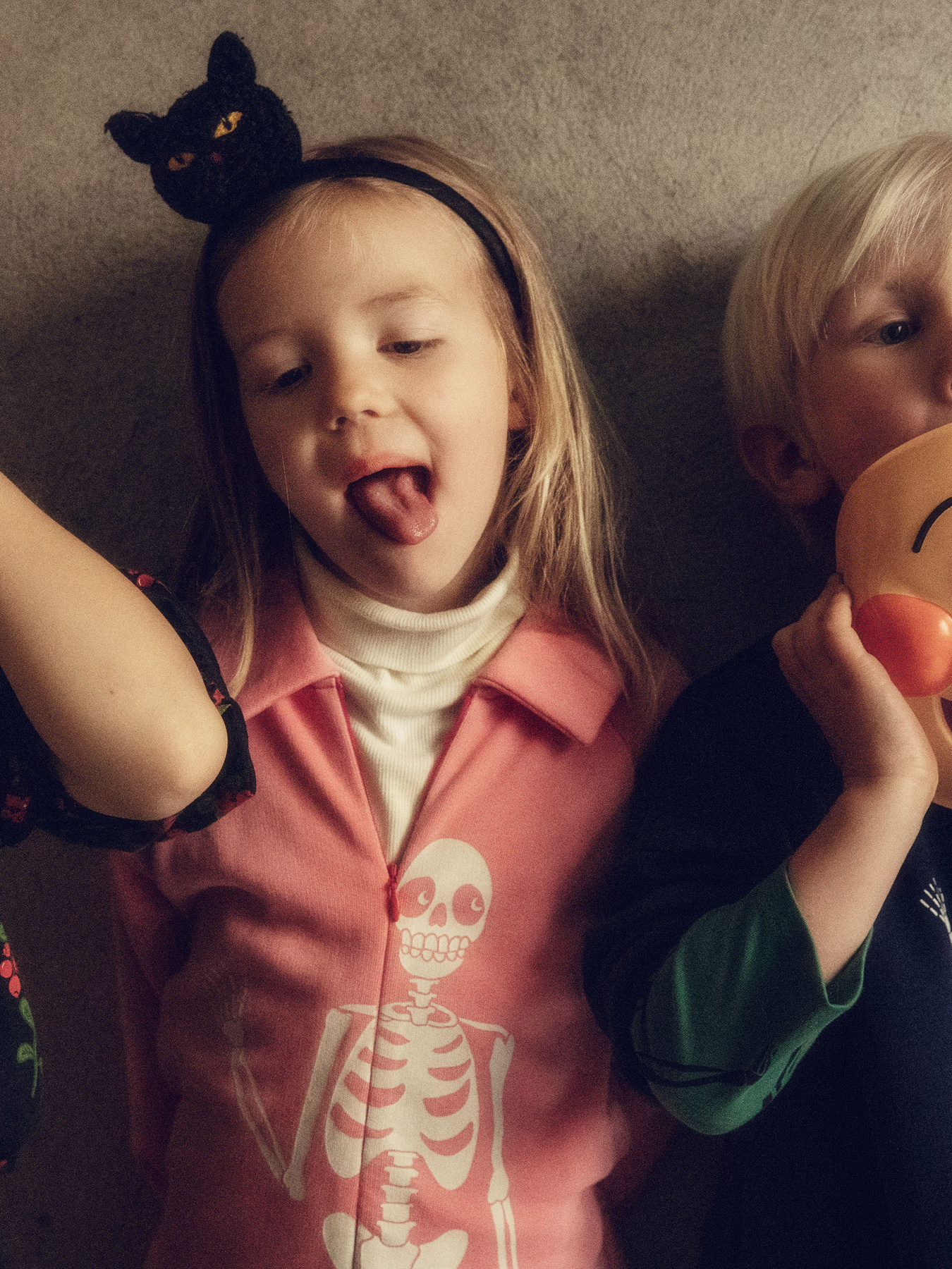 Skeleton jumpsuit pink | Mini Rodini
